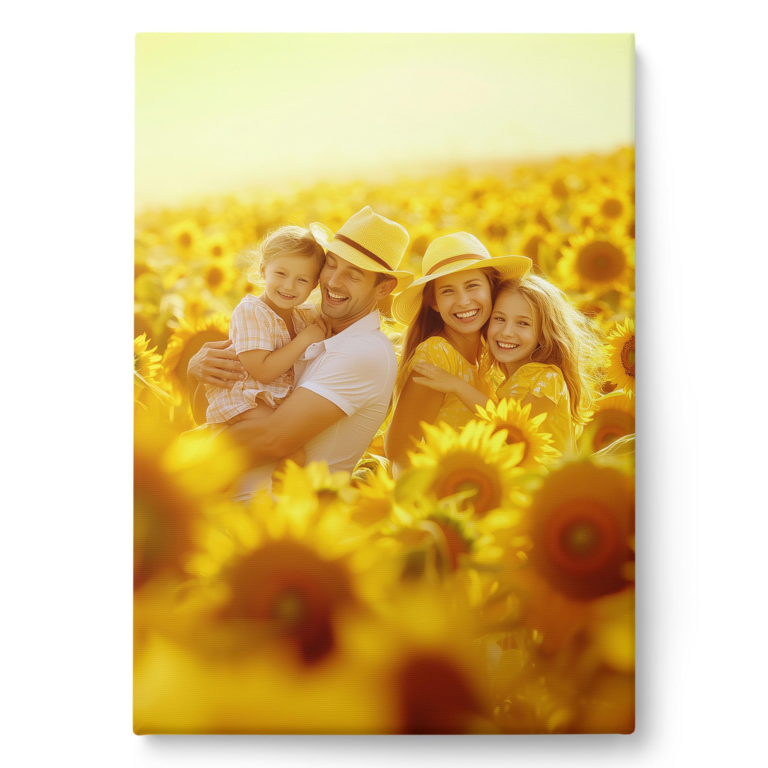 ConKrea - Quadro Personalizzato su Tela Canvas - Stampa la tua Foto su Tela in Alta Definizione con Telaio in Legno Massello - Pronto da Appendere - 50x70 cm