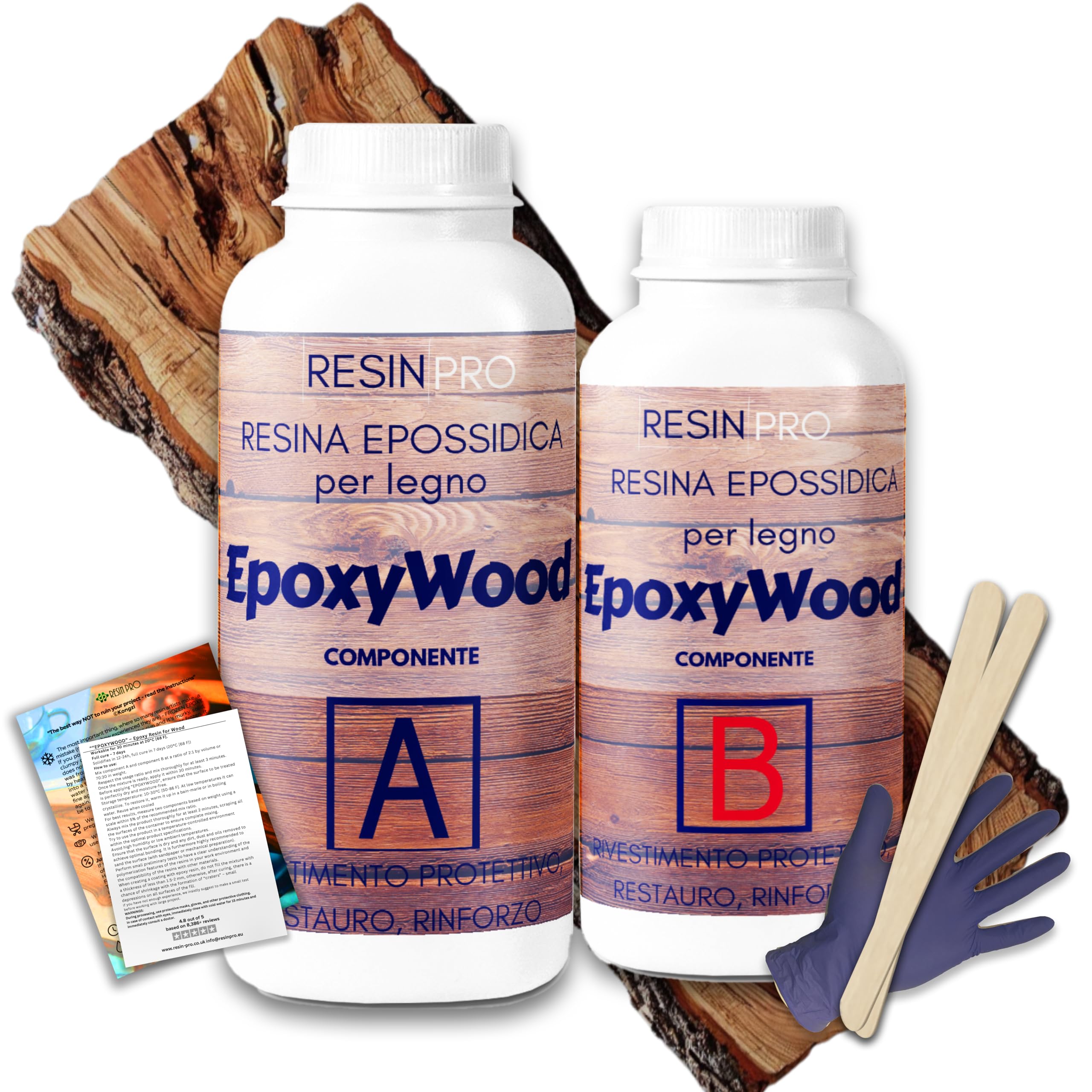 Sponsored Ad – Resin Pro EPOXYWOOD 1.5 KG Epoxy Resin for Wood - Resin for Protective Coating, Restoration, Reinforcement for Wood, Fiberglass and Metal
