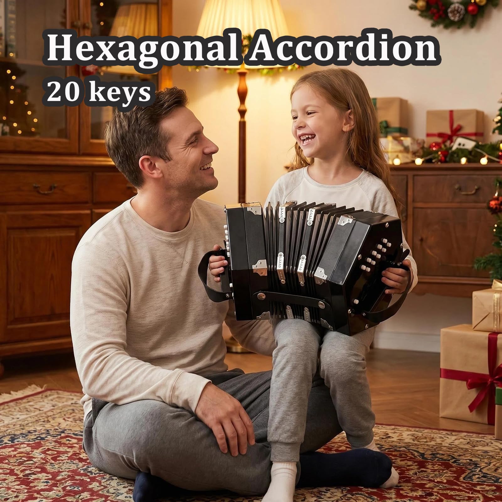 Concertina Anglo, Concertina Vintage a 20 Bottoni, Principianti, Appassionati di Musica, Pratica Professionale, Viaggi, Musica Folk D