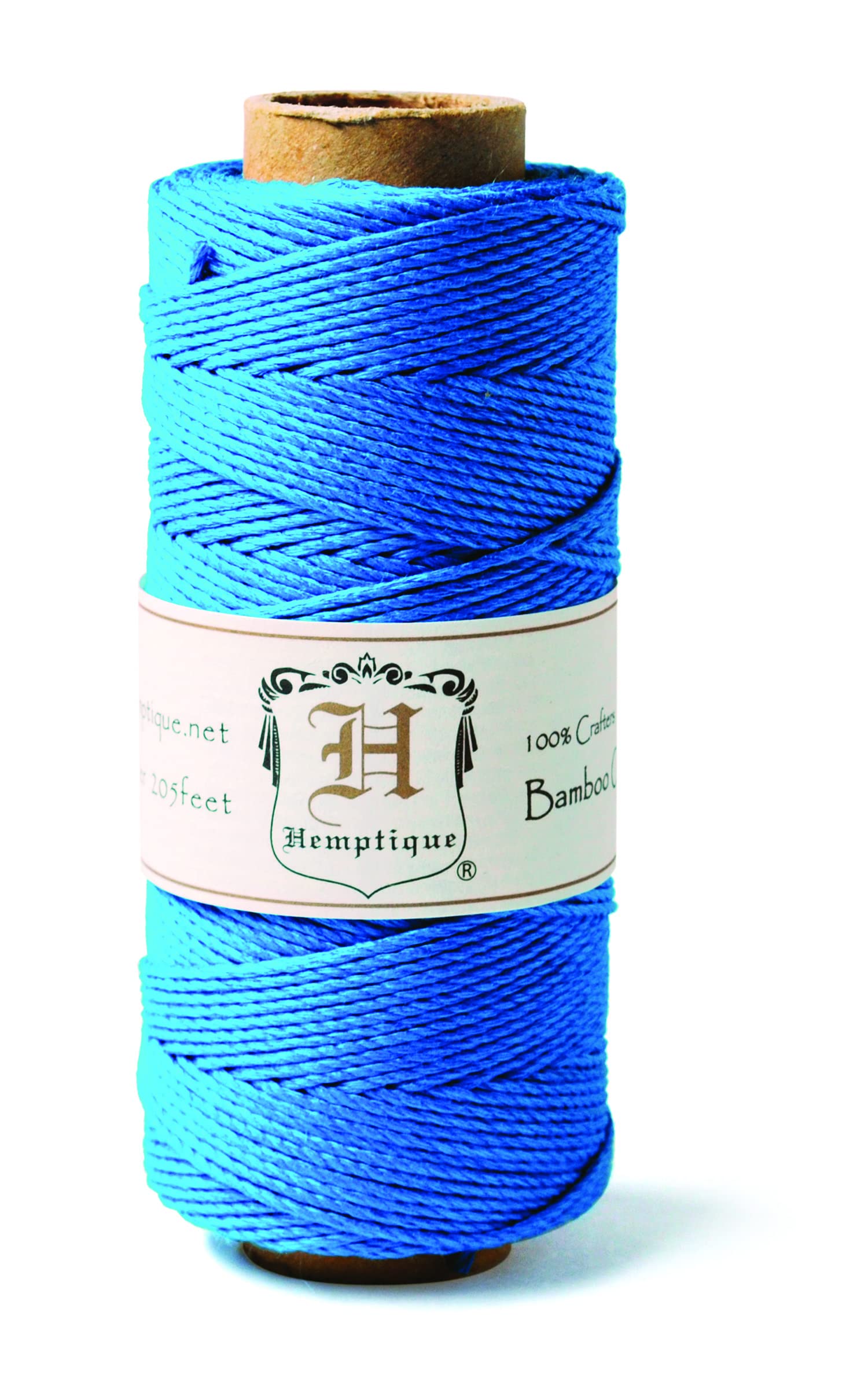 Hemptique Hemp Cord Spool 20lb 205'-Turquoise