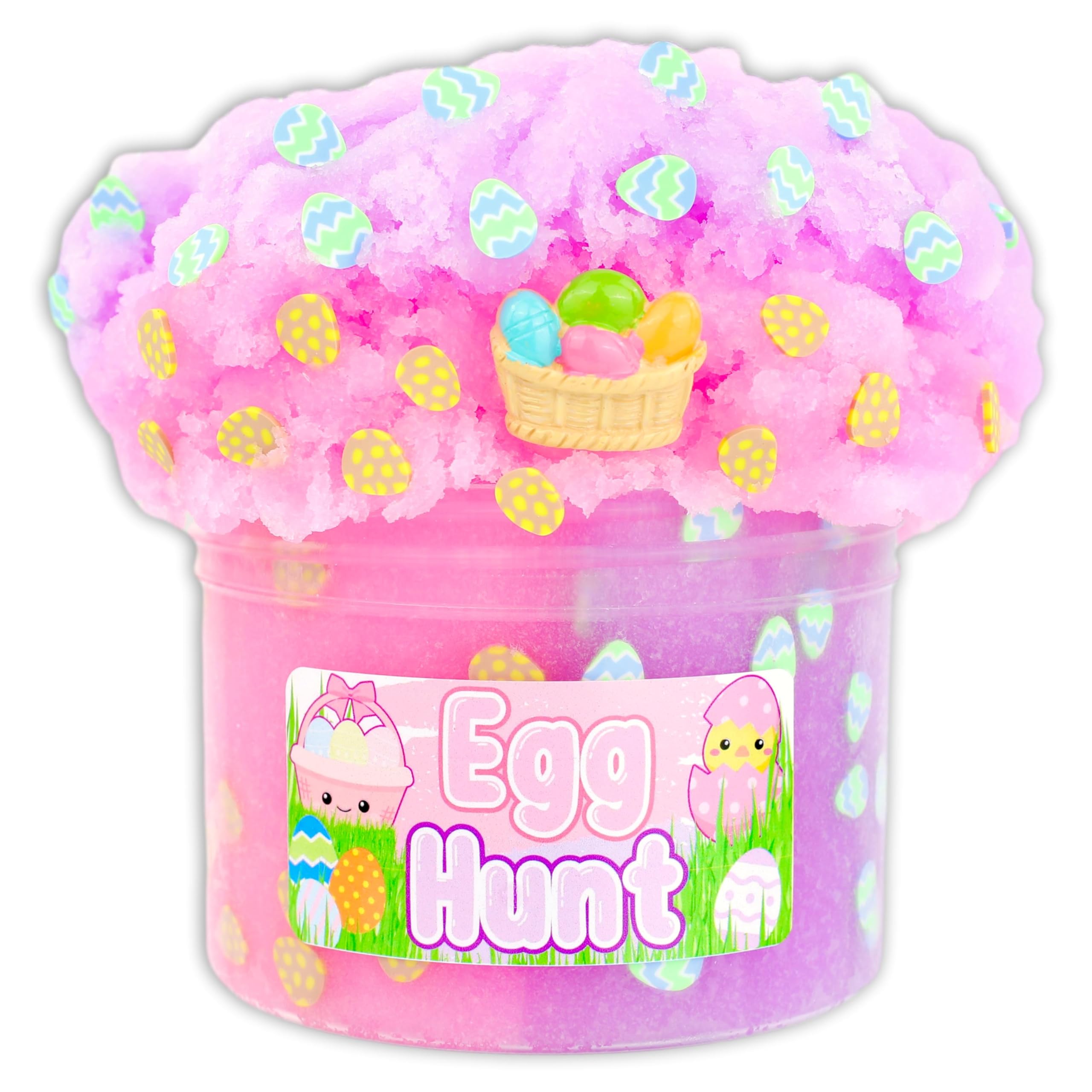 Egg Hunt - ICEE Textured Easter Slime 8 fl/oz - Handmade in USA - Dope Slimes - Purple/Pink