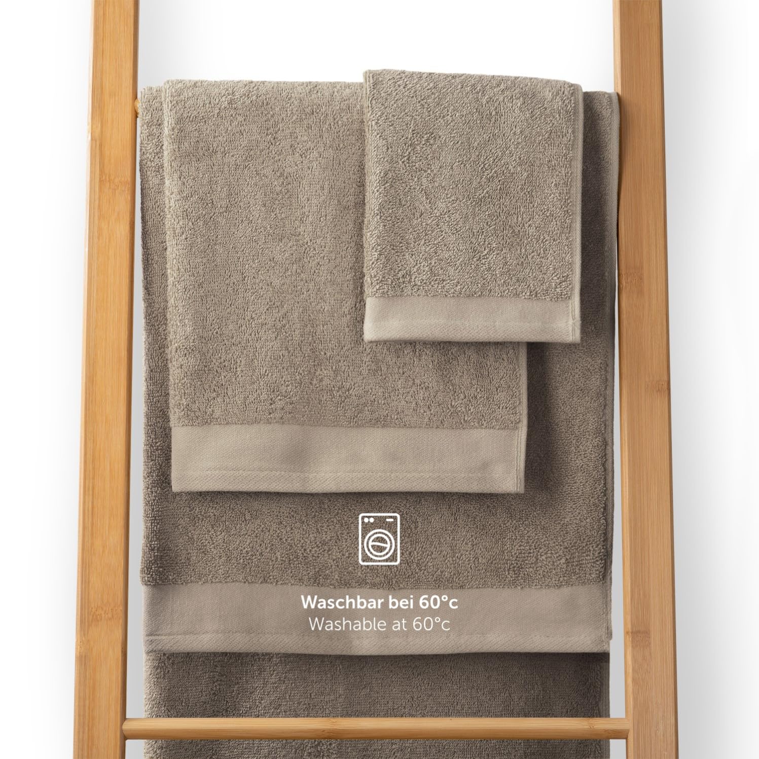 Blumtal Telo Doccia Premium - Set di Asciugamani da Sauna 80x200cm - Asciugamano da Doccia Certificato Oeko-TEX - 100% Cotone - Asciugamani Doccia Grande - 2 Pezzi - Taupe