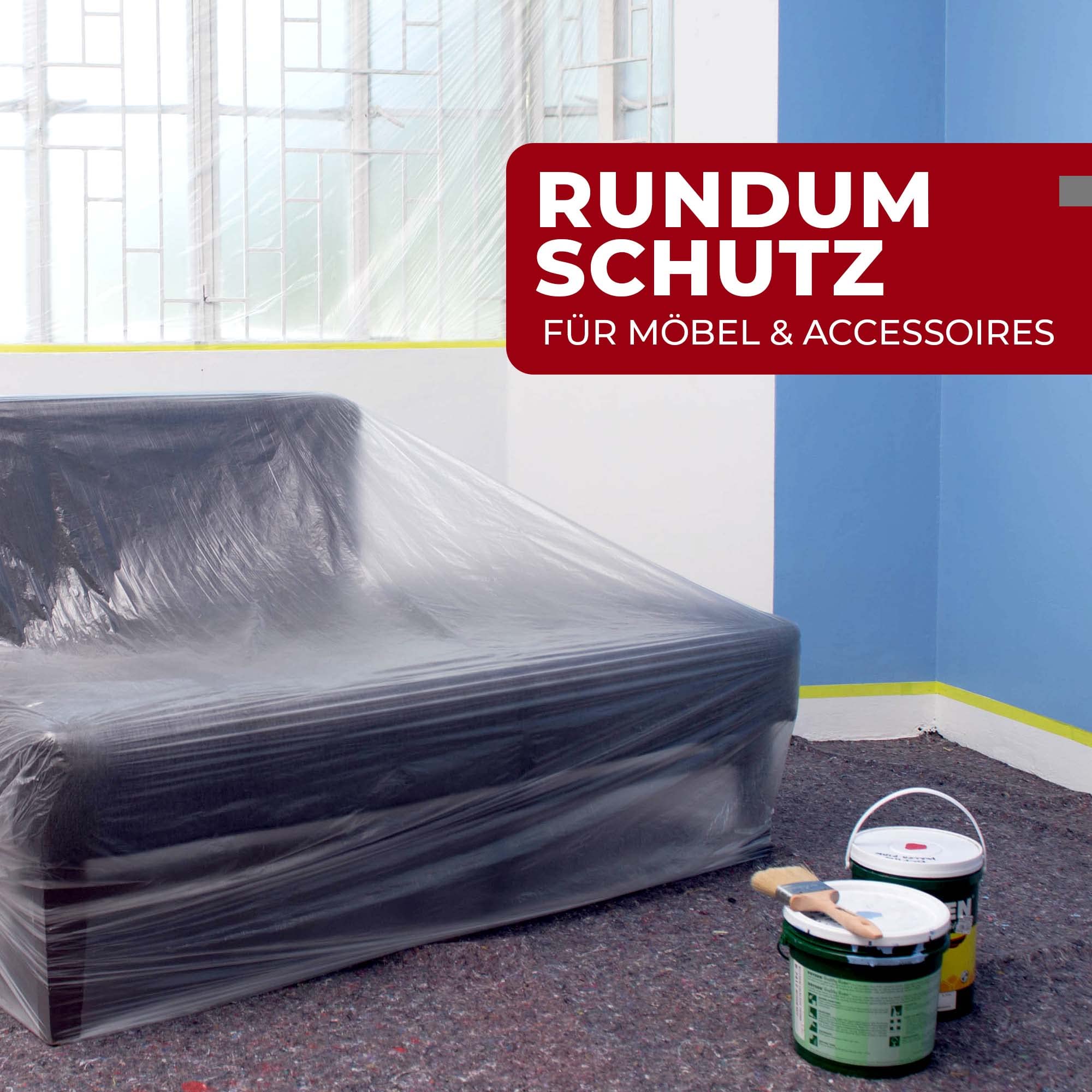 8 x Folia Malarska 4 x 5 m, Plastikowa Do Mebli i Okien, Kompleksowa Ochrona Przed Kurzem i Farbą, Idealna Do Prac Malarskich, Mocna Plandeka 160 m²
