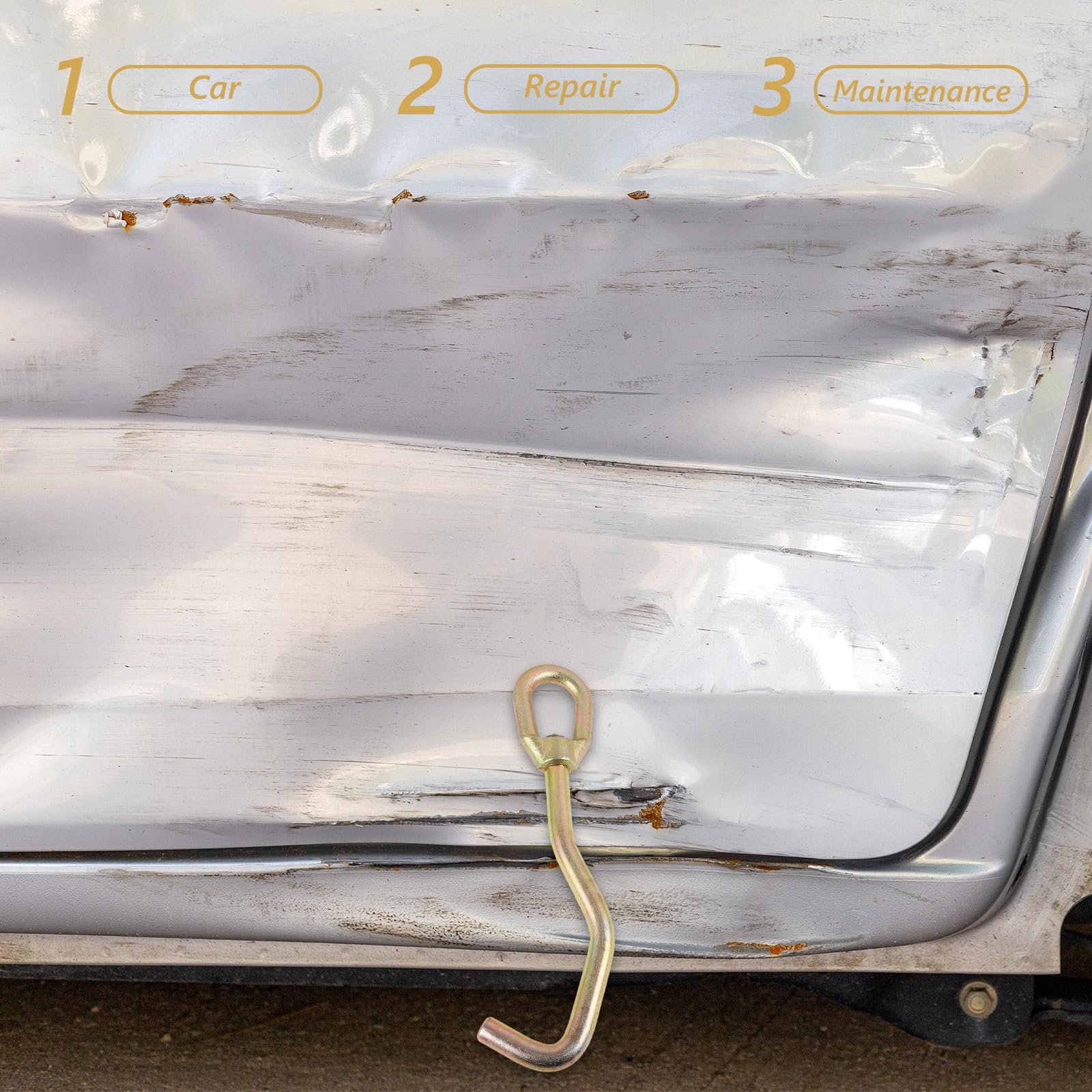 ULTECHNOVO Outil Carrosserie Mini Triangulaire en Acier Robuste Tête Ronde, Équipement de Réparation de Tôlerie Automobile, Fixation pour Soudure, Outil Mécanique Automobile Professionnel
