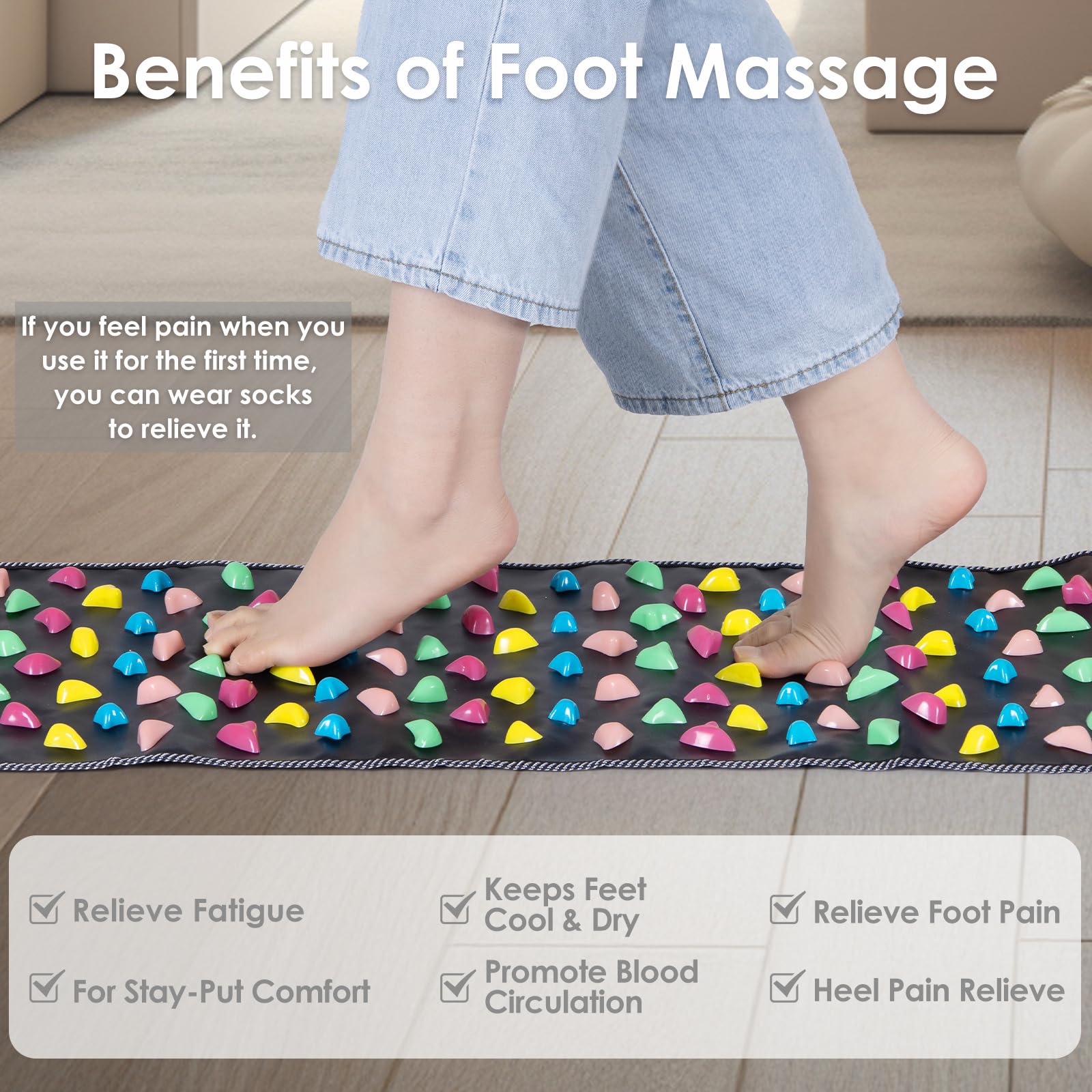 Fußmassagematte, Reflexzonenmassage Akupressurmatte zur Linderung von Fußschmerzen