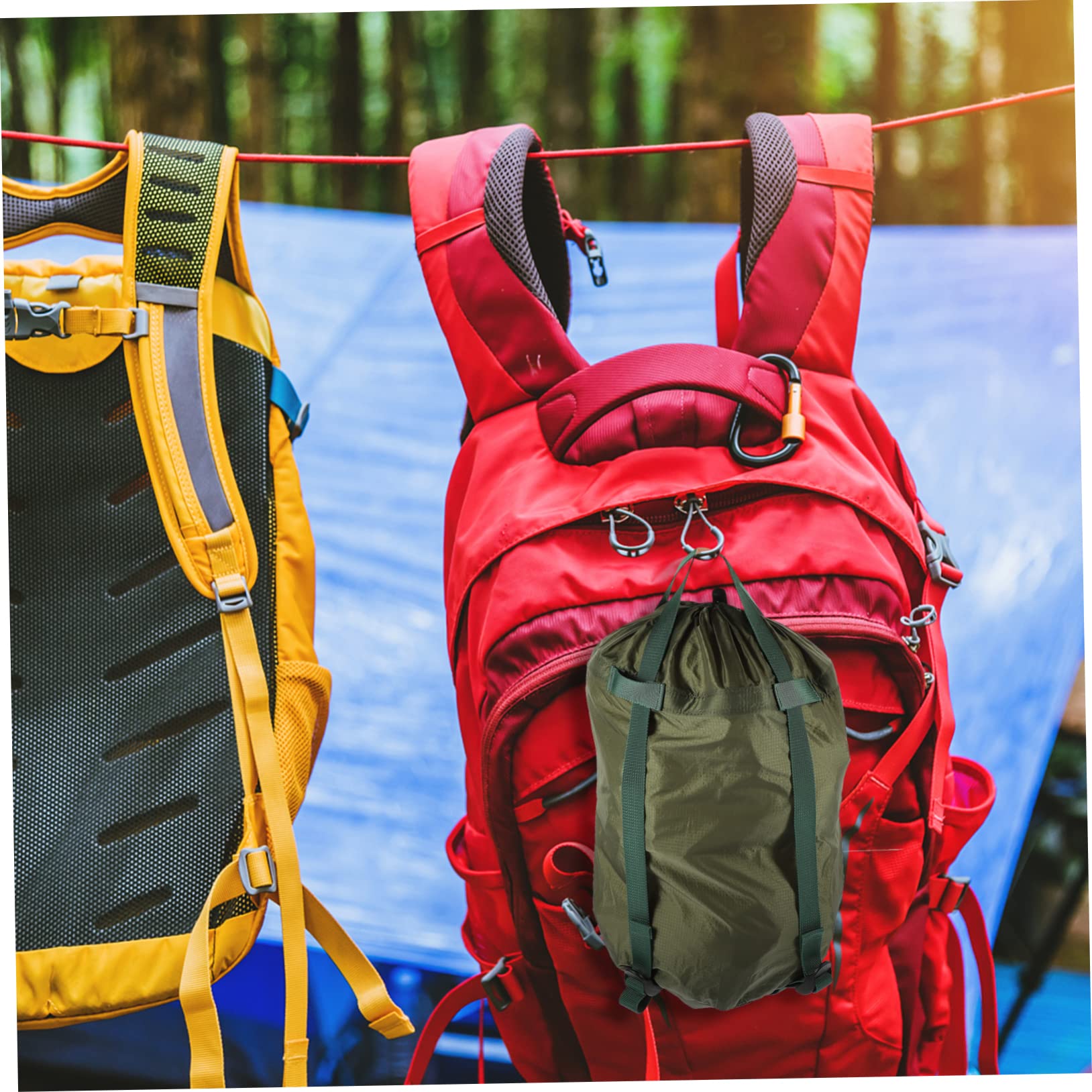 Parliky Portable Quilts Storage Bags Compression Sacks for Camping Hiking Nylon Compression Bag for Adults