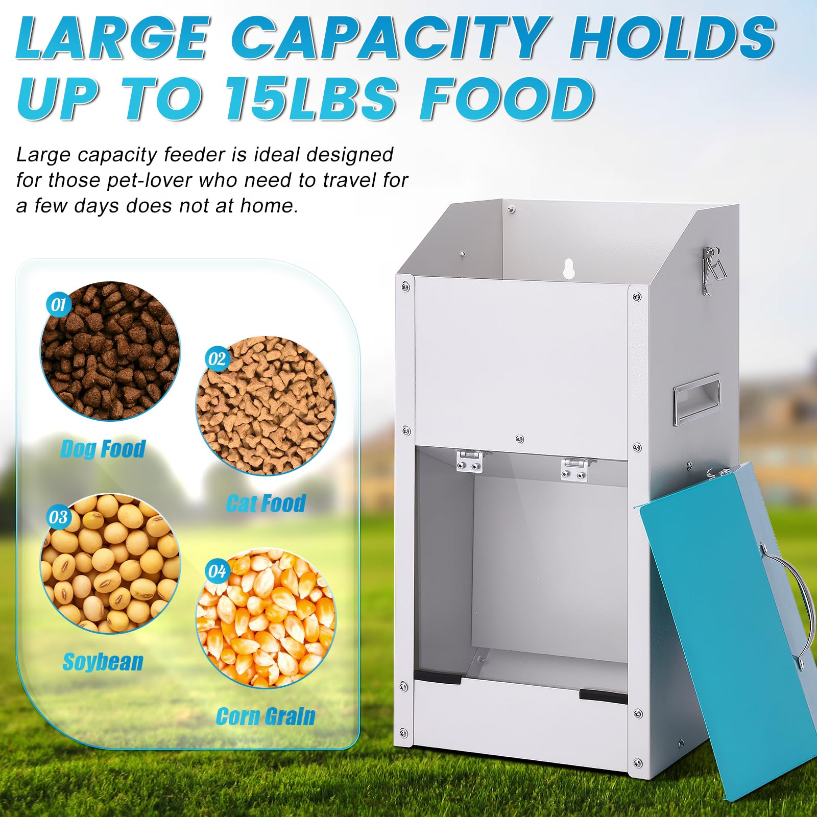 Futterautomat para Hunde y Katzen Automático y Outdoor