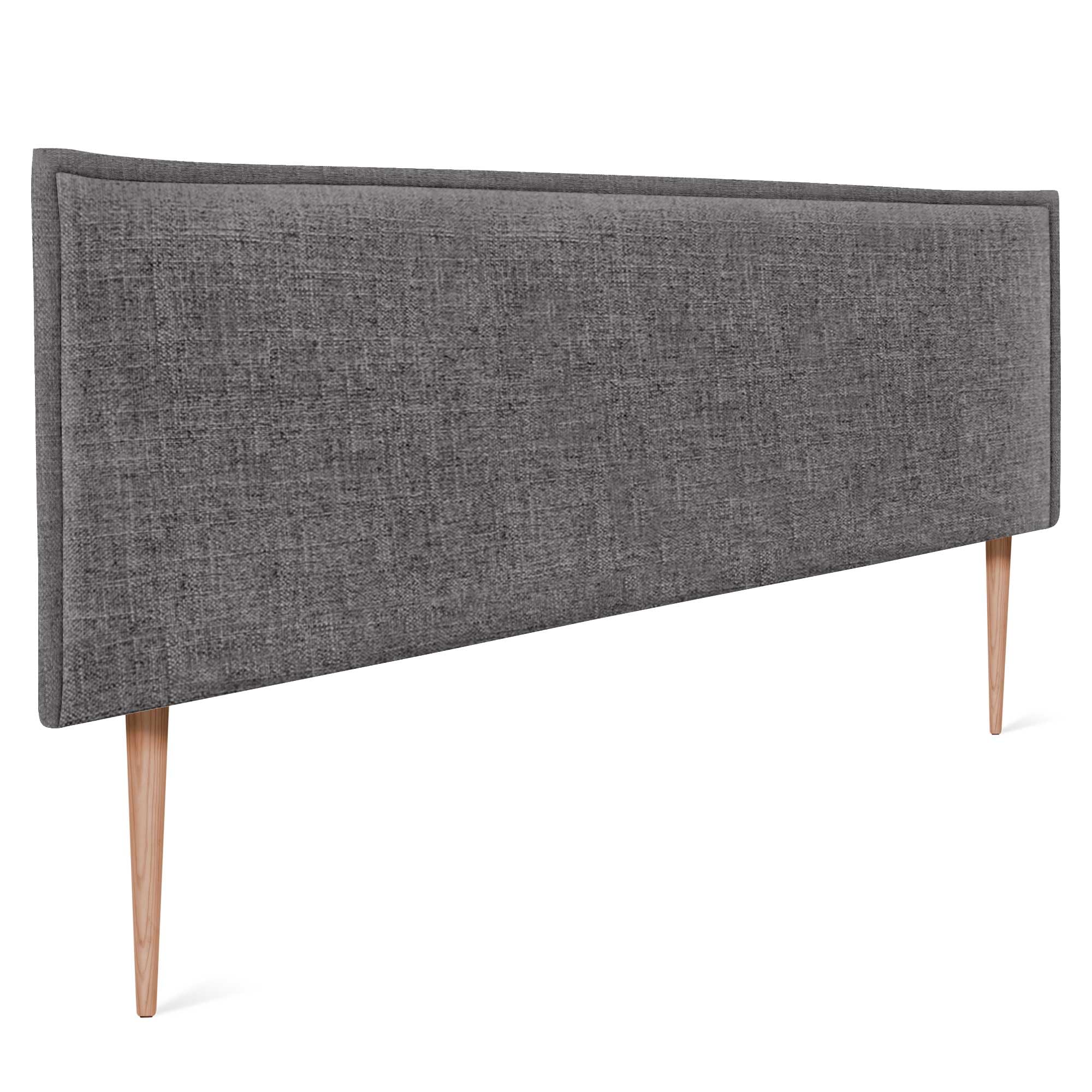DHOME Solid Natural Linen Headboard with Trim Upholstered Headboard Bed Bedroom Modern Top Trending (Natural Linen, 160 x 105 cm with Legs (Beds 150/160)) — view 26