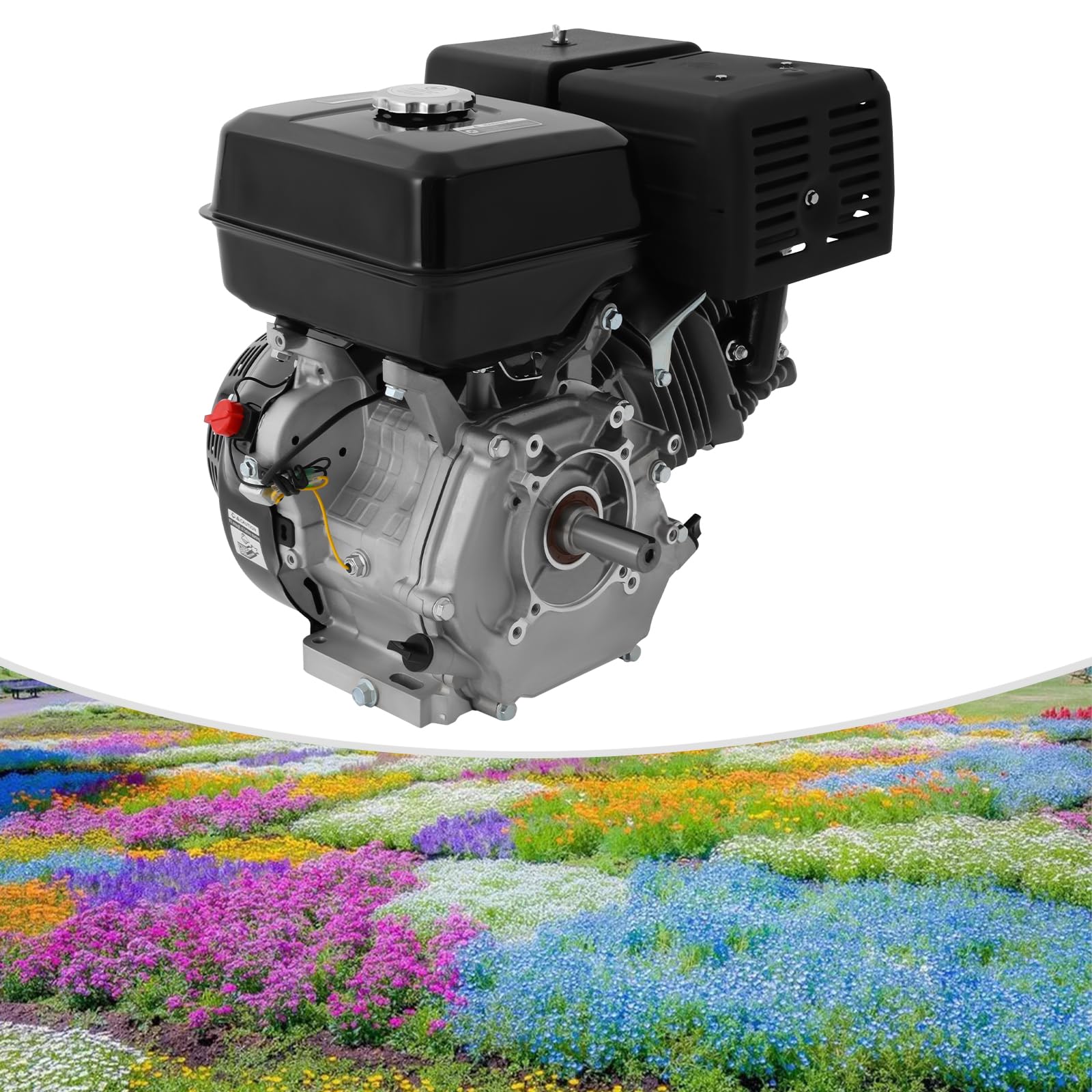 Motore a benzina, 15 CV, 9,7 KW, motore industriale, motore a 4 tempi, motore monocilindrico, 3600 rpm, 6,5 l