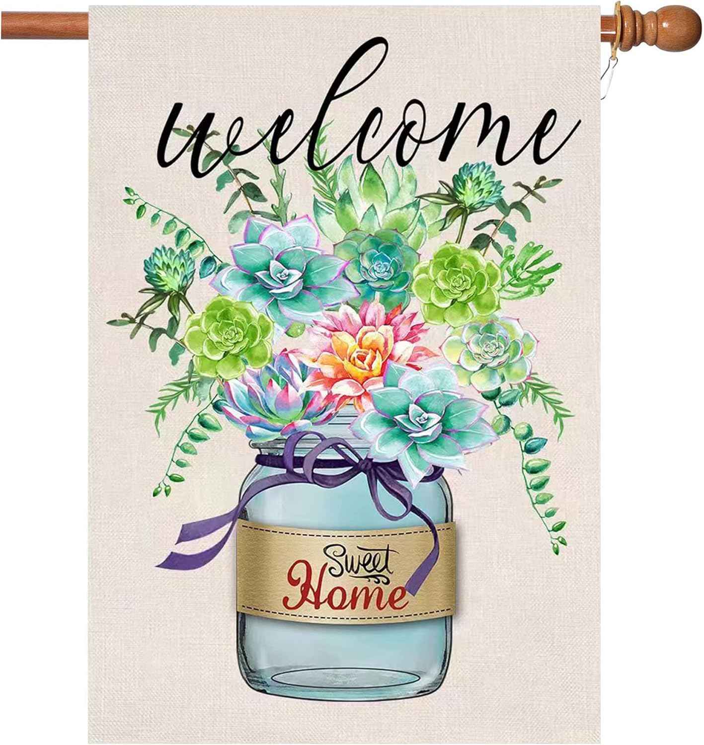 Spring Summer Flag,Summer House Flags 28 x 40 Inch Double