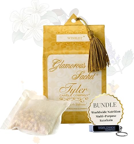 Miniatura 1 de Worldwide Nutrition Paquete de 2 artículos Tyler Candle Company Tyler Scent Secadora Sachets - Glamorous reutilizable Secadora Hojas - 1 paquete, 4
