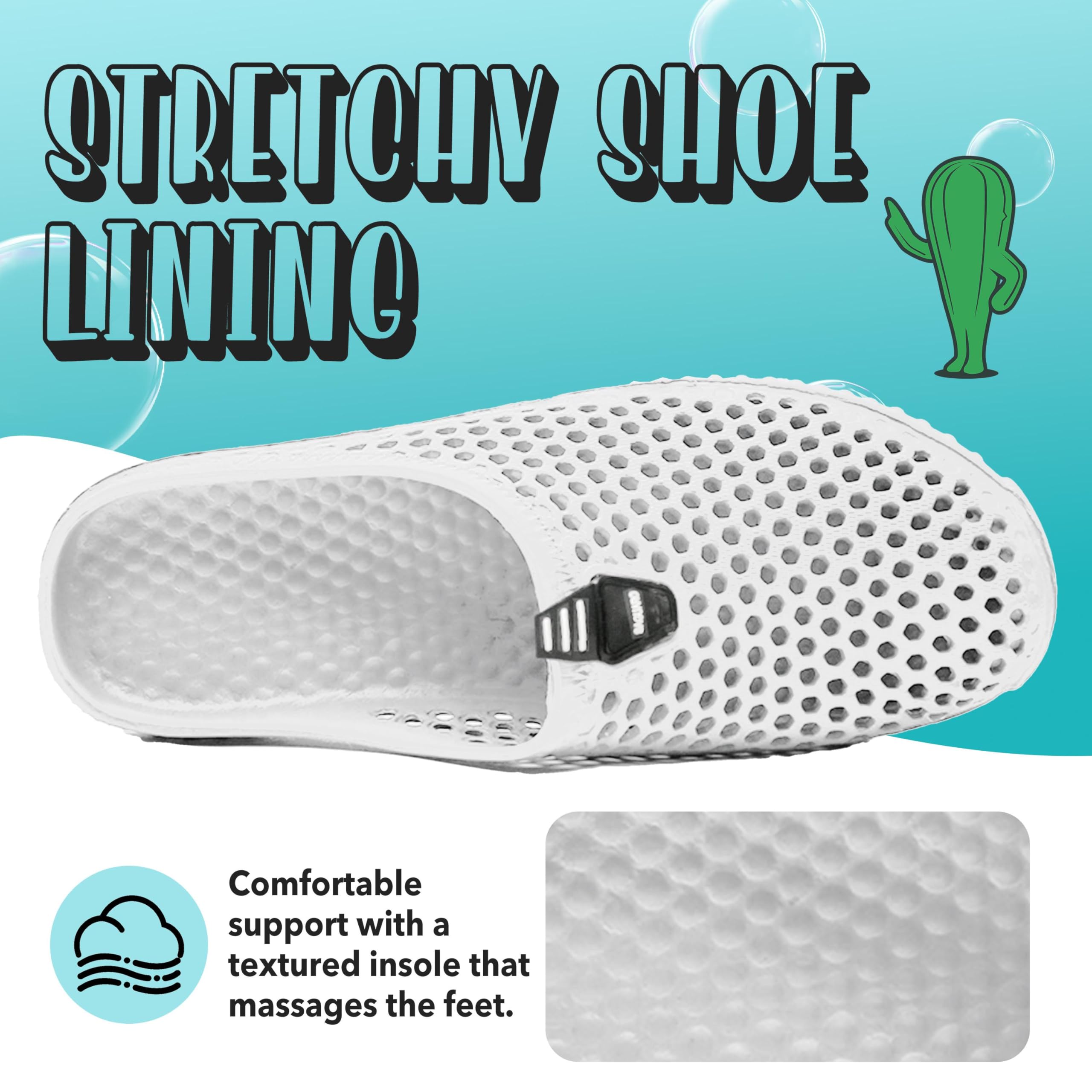 SAGUARO Uomo Donna Spiaggia Traspirante Pantofole Leggero Flessibile Estate Sandali Anti-scivoloso Unisex Clogs Piscina Slippers 36-45EU
