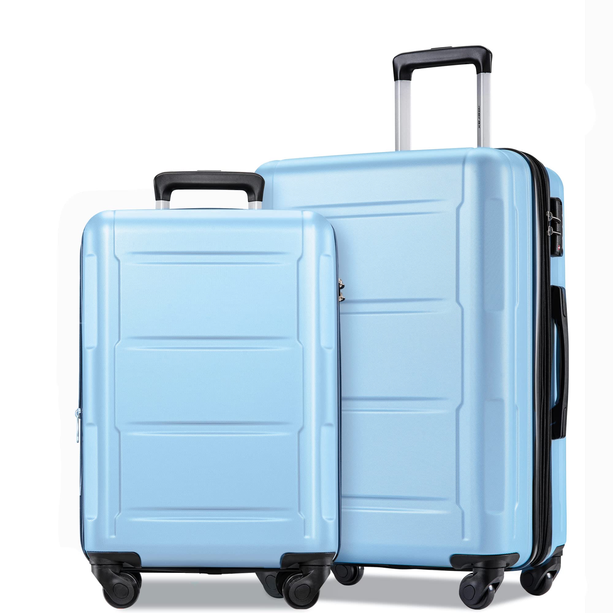 Photo 1 of Merax Luggage Set Expandable 2 Piece Sets with TSA Lock, Lightweight Hardside Luggage with Spinner Wheels (Baby Blue 2-Piece (20/24)) One_Size Baby Blue 2-Piece (20/24)