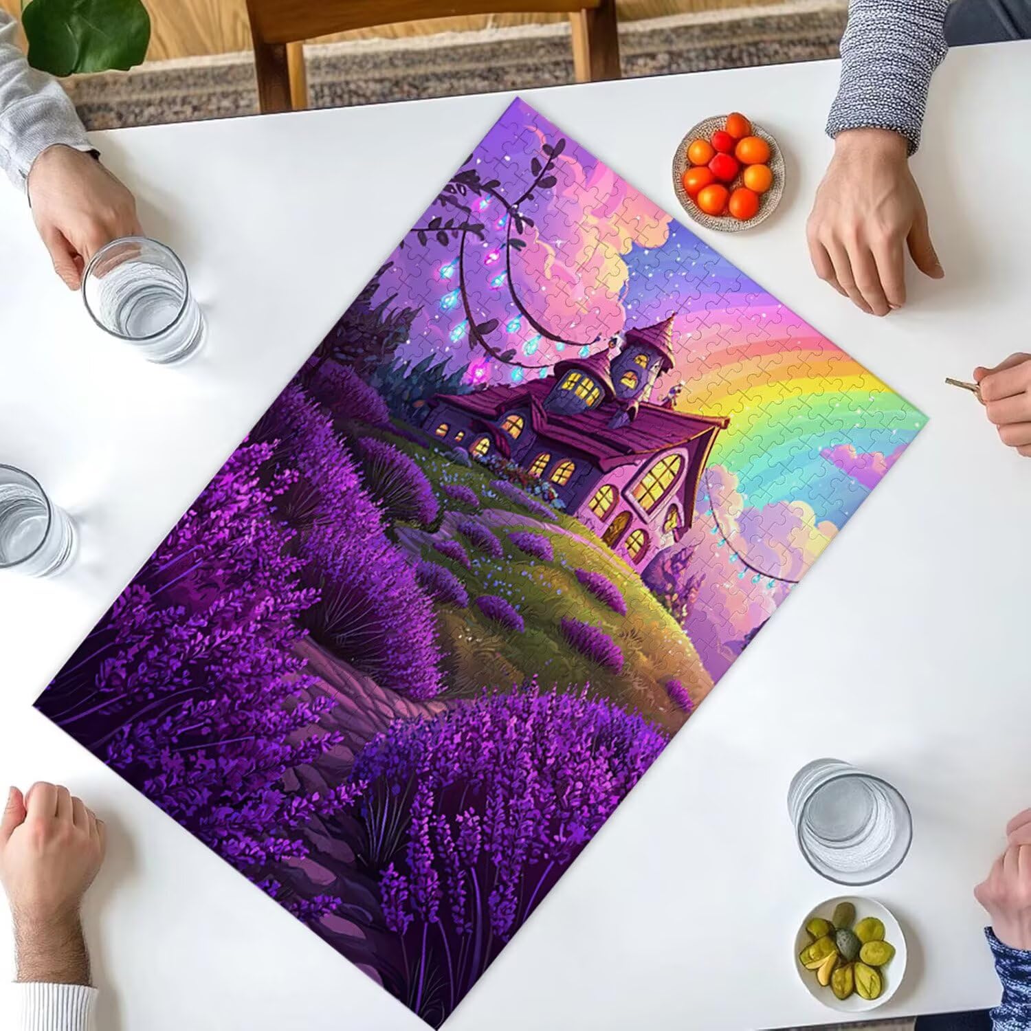 1500 Pezzi di Puzzle, Lavanda1500 Pezzi di Puzzle per Adulti, Regalo di Anniversario, Regalo di Natale, Decorazione Della Casa, Prevenzione Della Degenerazione Cerebrale Negli Anziani v-923