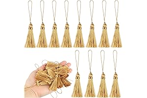 BEL AVENIR Mini Bookmark Tassels in Gold, Measuring 2 Inches