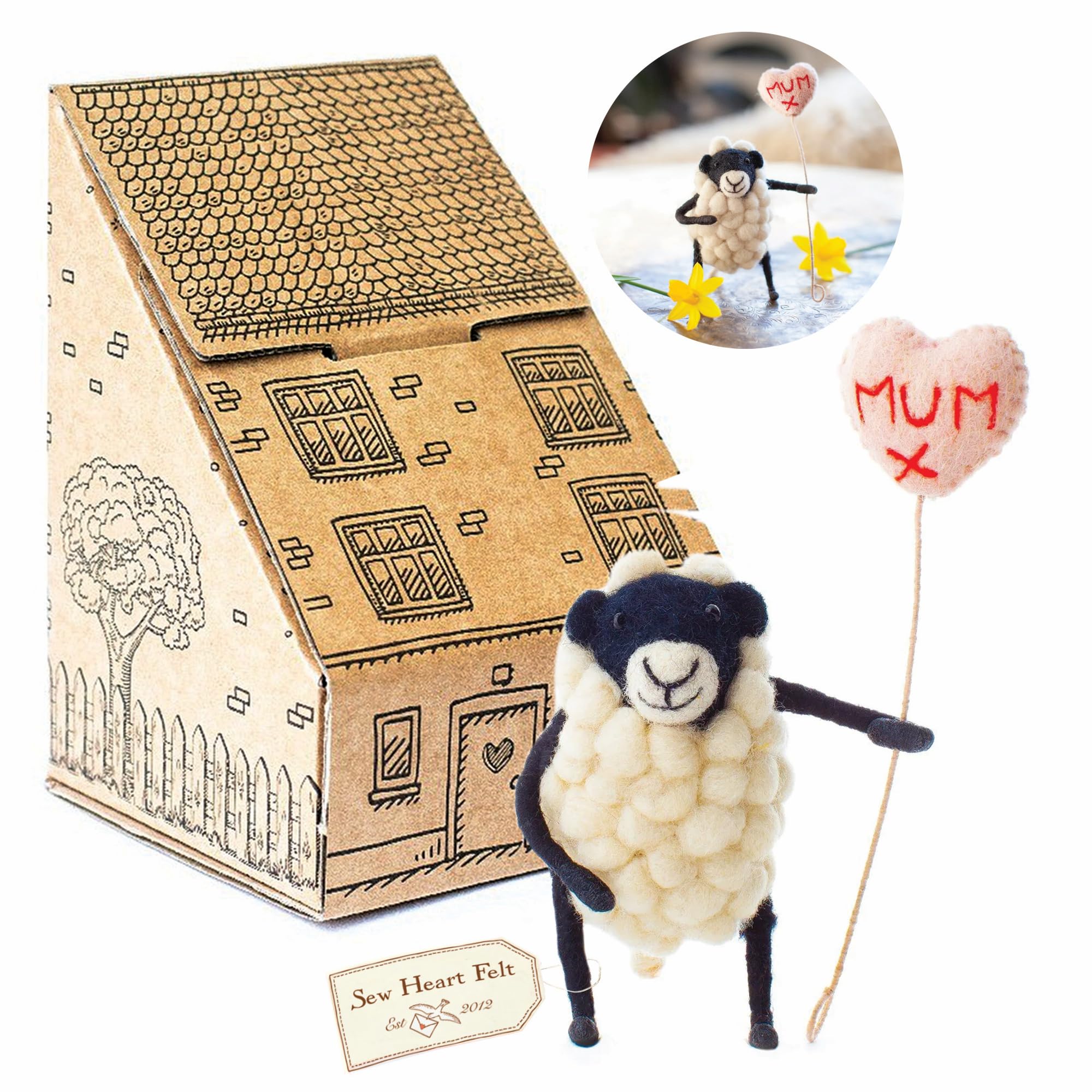 Sew Heart Felt, Mum Balloon Sheep, 10cm - Image 3