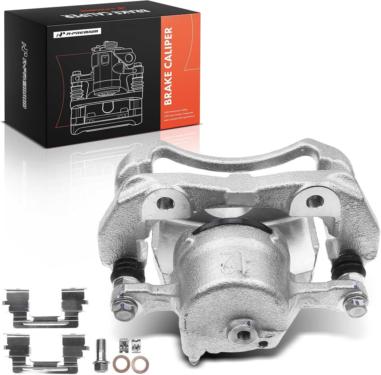 A-Premium Disc Brake Caliper Assembly with Bracket Compatible with Select Toyota Models - Tacoma 2005 2006 2007 2008 2009 2010 2011 2012 2013 2014 2015, L4 2.7L, V6 4.0L - Front Left Driver Side