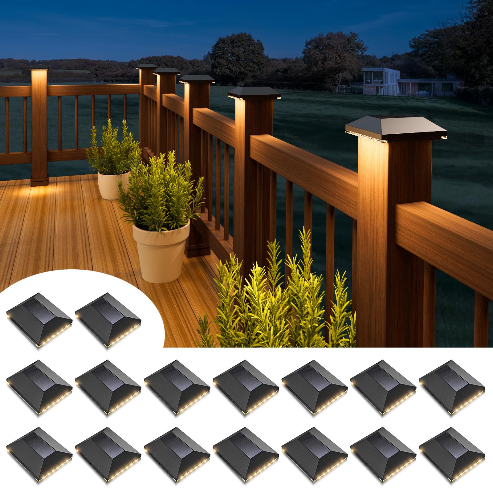 Vinyl Railing Post Cap Light 4.5