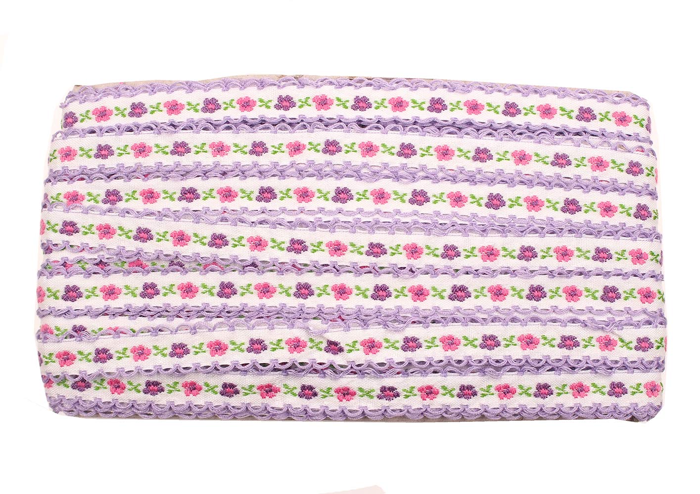 RayLineDo 22 Yards DIY Handmade Lace Rural Style Applique Sewing Craft Wedding Bridal Dress Embellishment DIY Party Decor Clothes Accessory (Purple)