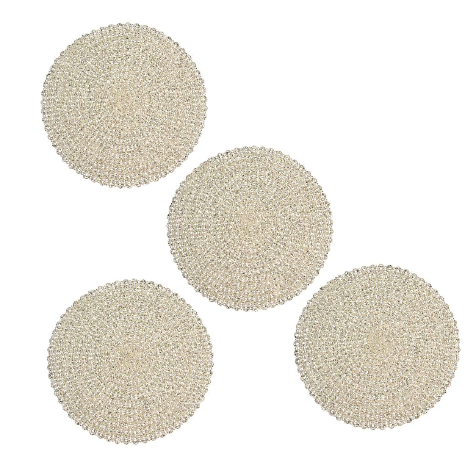 Tsophreniq Decorative Round Placemat Paper Materials for Table Protective 38cm Diameter Heatproof Mat