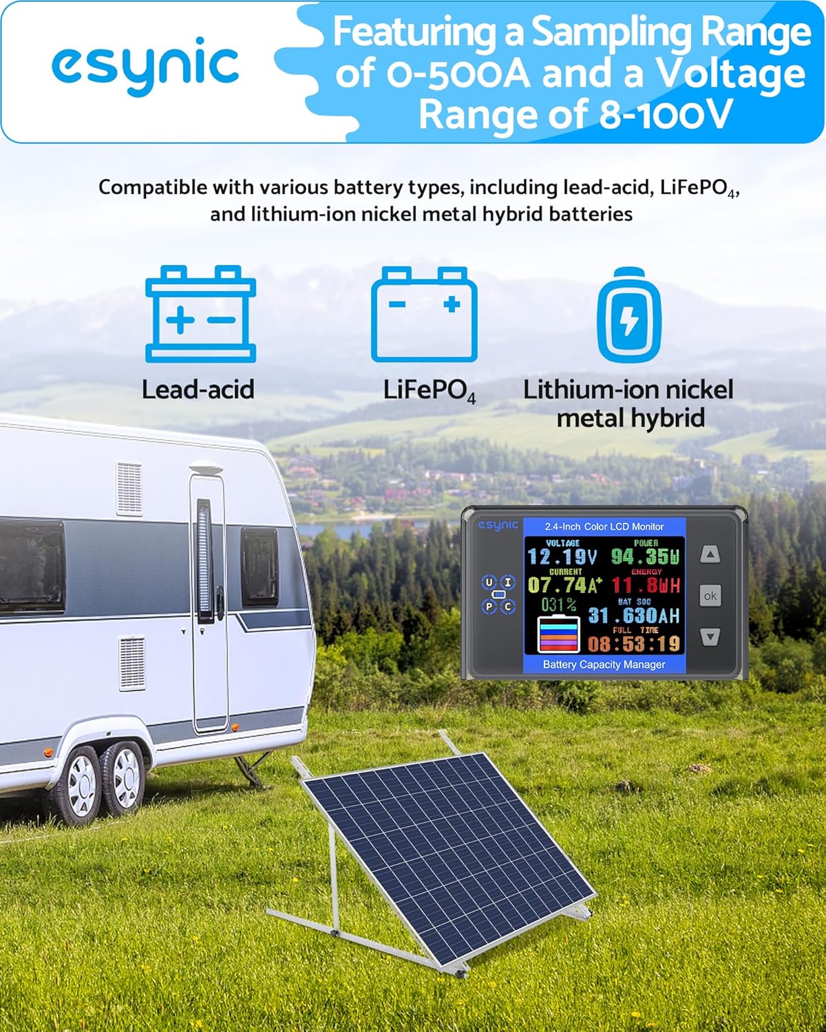 eSynic Battery Monitor Compatible Battery Types