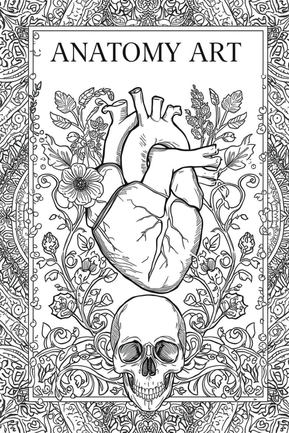 ANATOMY ART- Adult Colouring Book: A Creative Journey Through the Beauty of the Human Body
