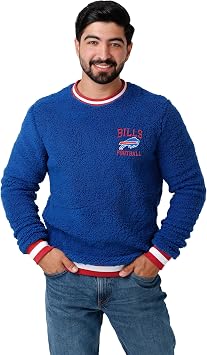 FOCO Buffalo Bills NFL Mens Sherpa Crewneck Sweater - S