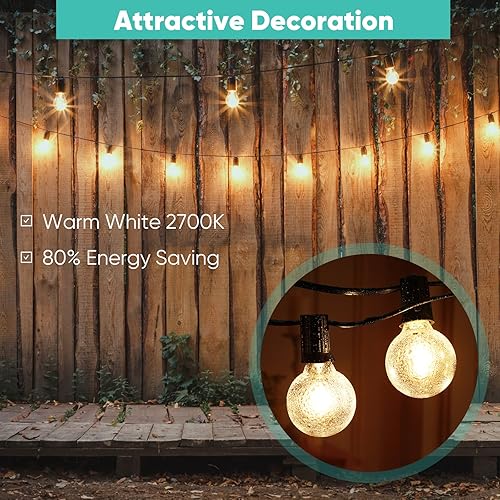 Miniatura 5 de LEIFIDE Bombillas G40 de 1 W, bombillas LED de repuesto para exteriores, se adapta a enchufes C7 y E12 con base de tornillo de candelabro, bombillas