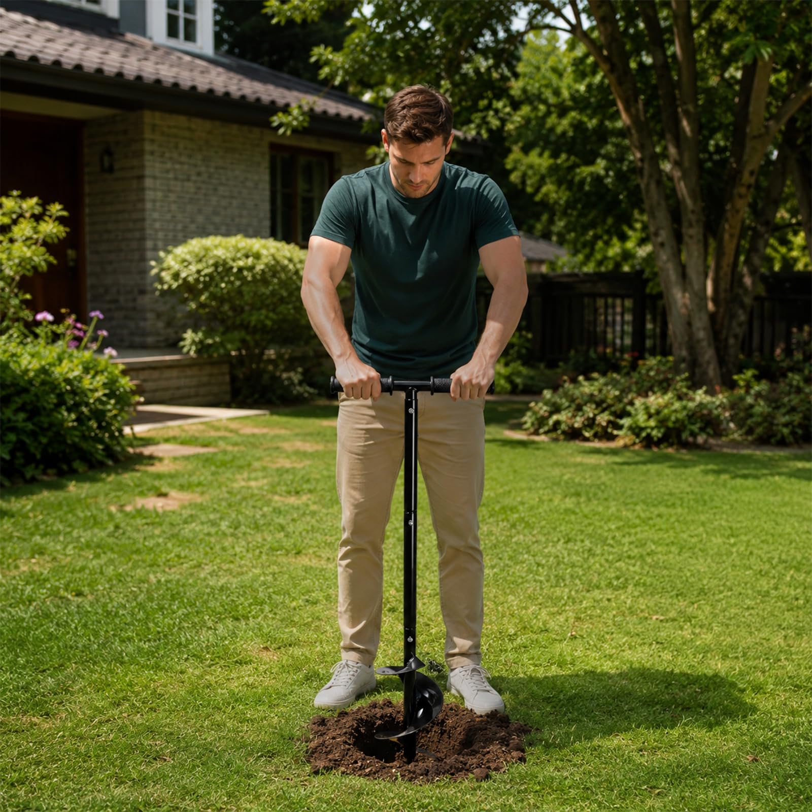 Handbetriebene Gartenerdbohrer 15x85cm Erdbohrer Hand Spiralschnecke