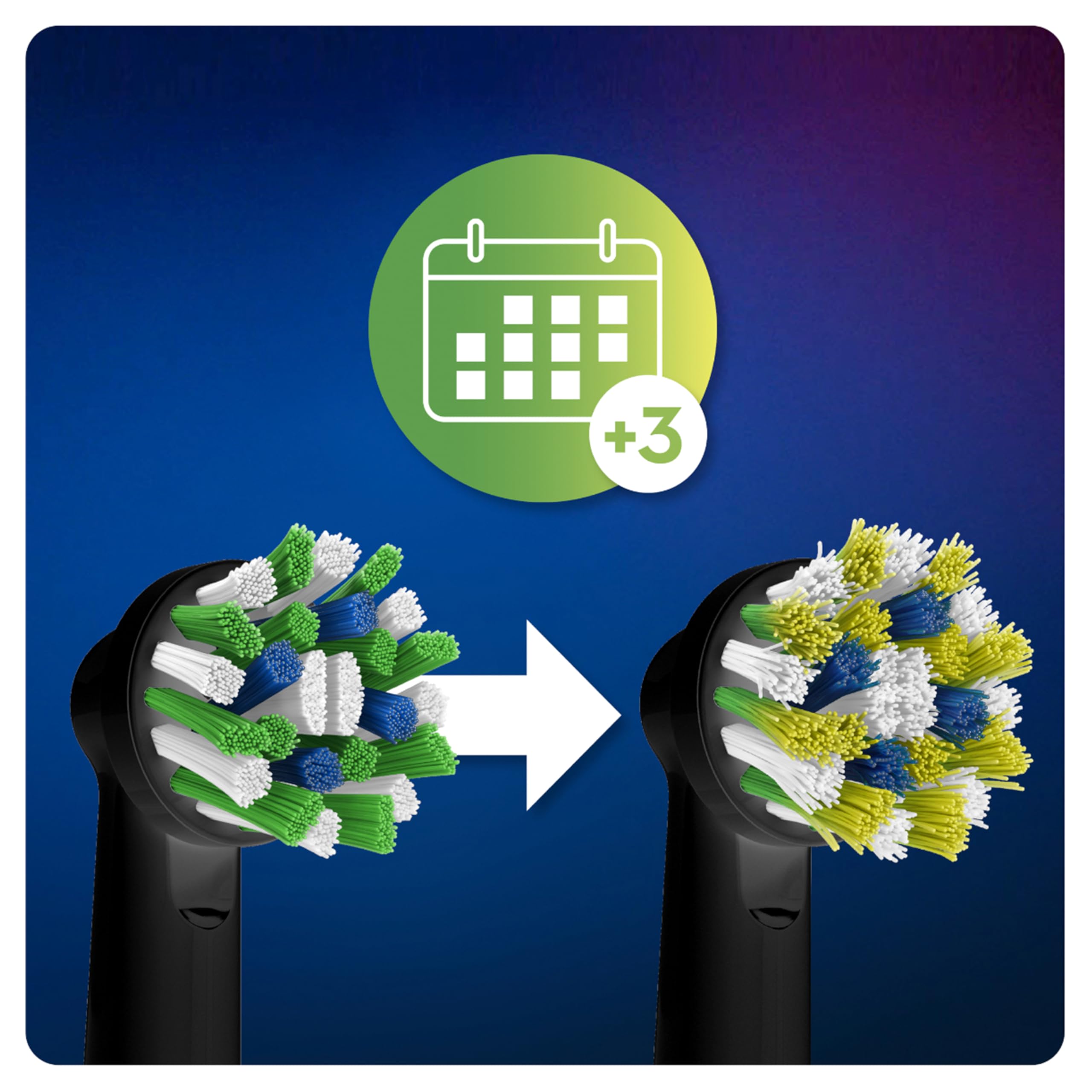 Oral-B Testine Di Ricambio x Spazzolino Elettrico CrossAction Nere Con Tecnologia CleanMaximiser 10 Testine. Confezione Adatta Alla Buca Delle Lettere