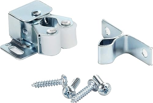 Miniatura 1 de Rok Hardware 1 paquete de cierre de rodillo doble de zinc con clavija para puertas de gabinete, pestillo de gabinete de caravana, gabinetes de