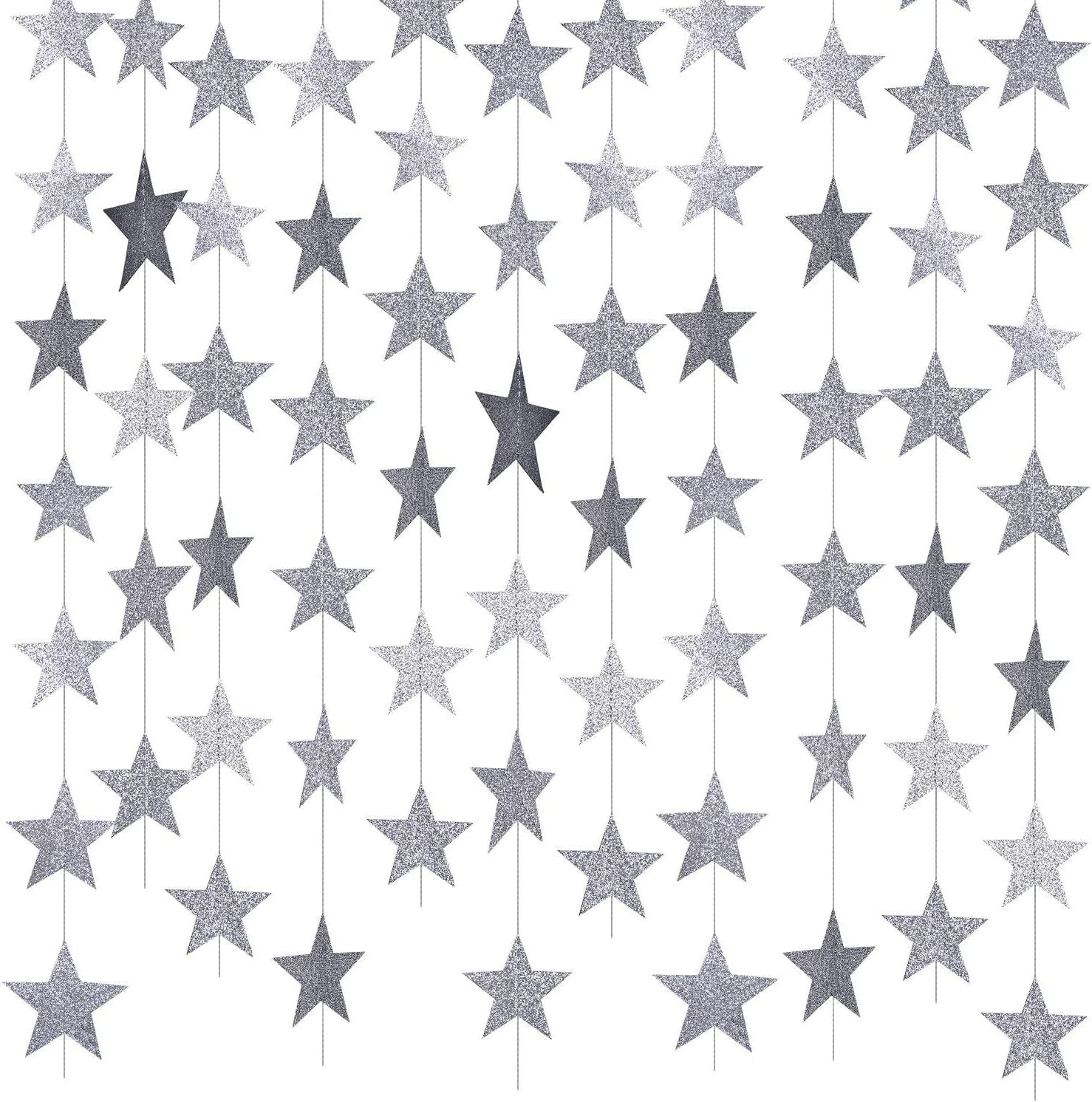 IGUO 30pcs Wonder Woman Decor Navy Blue Red White Gold Tissue Paper Pom Poms Nautical Party Supplies twinkle Stars Paper Garland for Baby Shower Boy Scout Banquet Birthday Party Decorations
