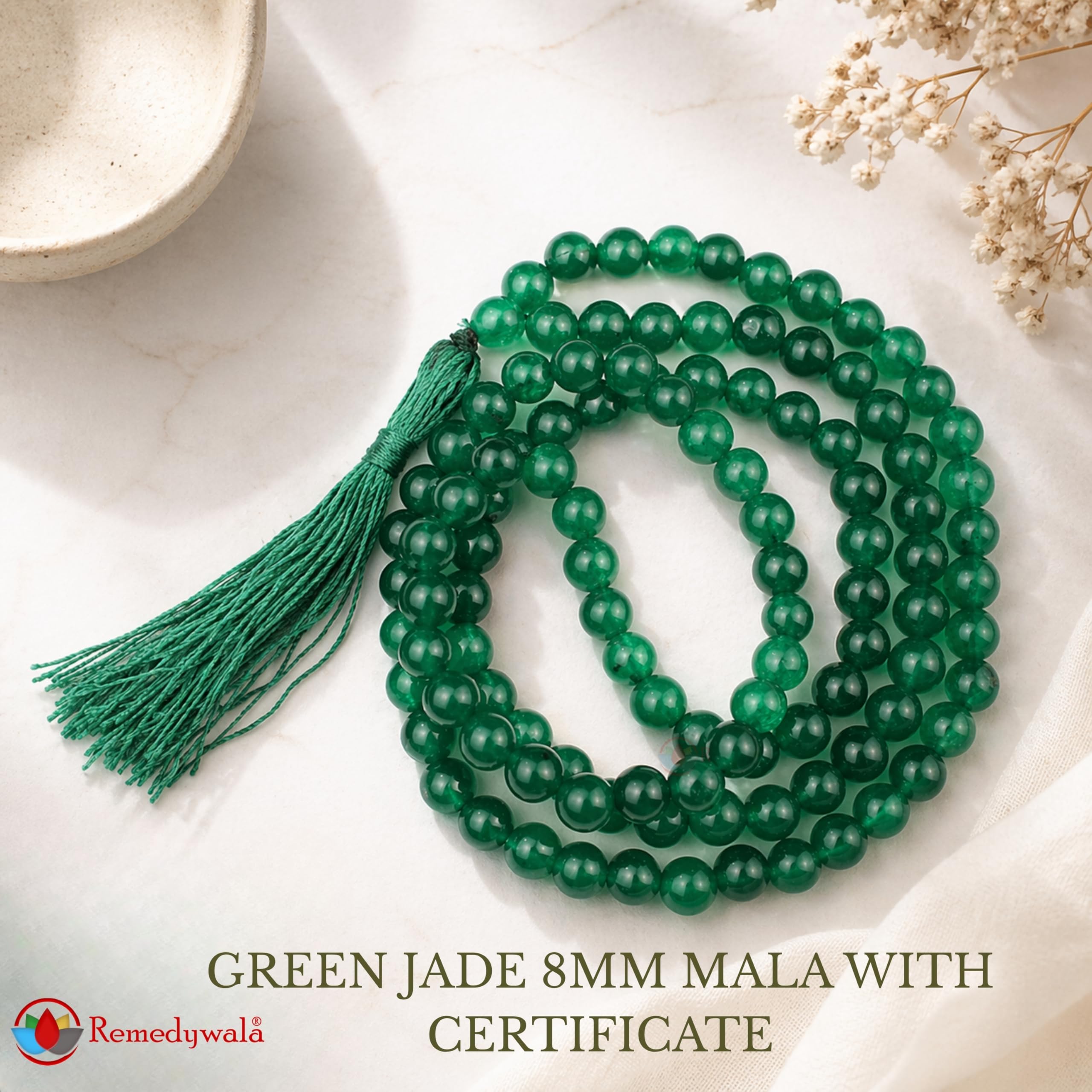 Green Jade Mala - Meditation & Spiritual Practice -2