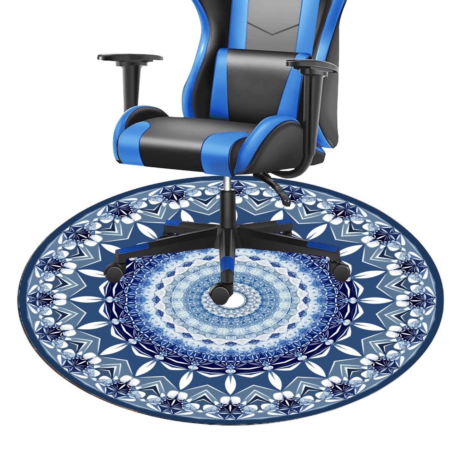 MAxba Gaming Teppich - Runde Bodenschutzmatte Für Bürostühle (140cm)