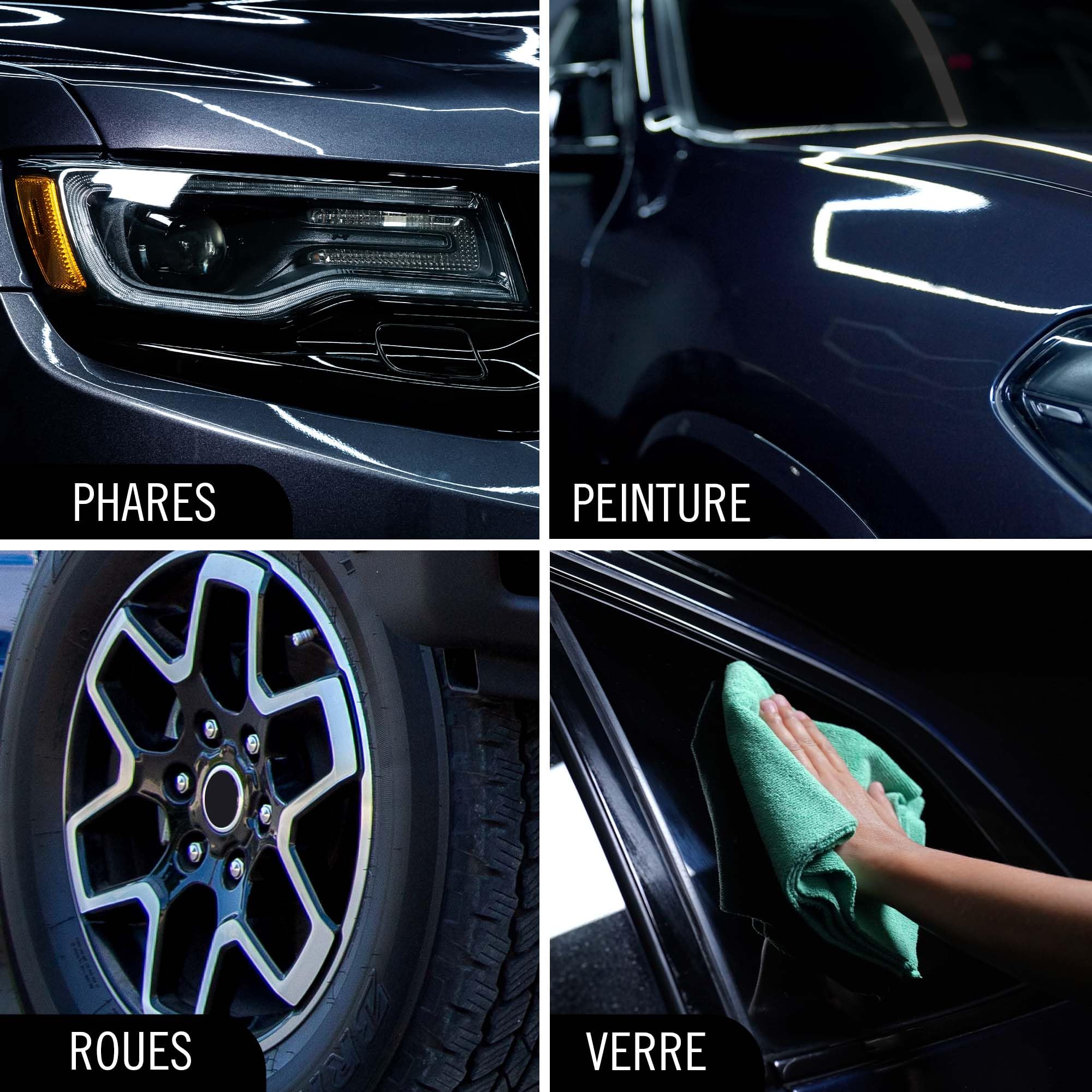 Turtle Wax Hybrid Solutions Céramique 3-en-1 Nettoyant Voiture, Lavage Sans Eau, Protection Hydrophobe Durable et Brillance Haute, Sûr pour la Peinture, le Verre, les Garnitures et les Roues, 500ml