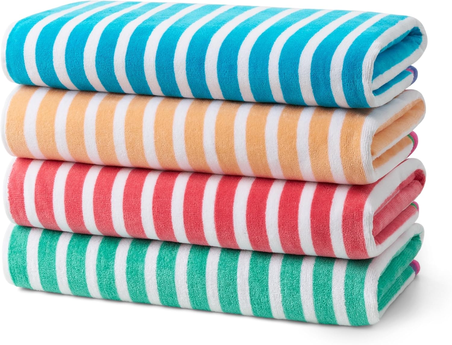 Kaufman – Colorful Racing Striped Beach & Pool Towel – Extra Large Beach Towel – Soft & Absorbent 100% Cotton Towels – Assorted Colors – 30″ x 60″ – 4 Pack Kaufman – Colorful Racing Striped Beach & Pool Towel – Extra Large Beach Towel – Soft & Absorbent 100% Cotton Towels – Assorted Colors – 30″ x 60″ – 4 Pack