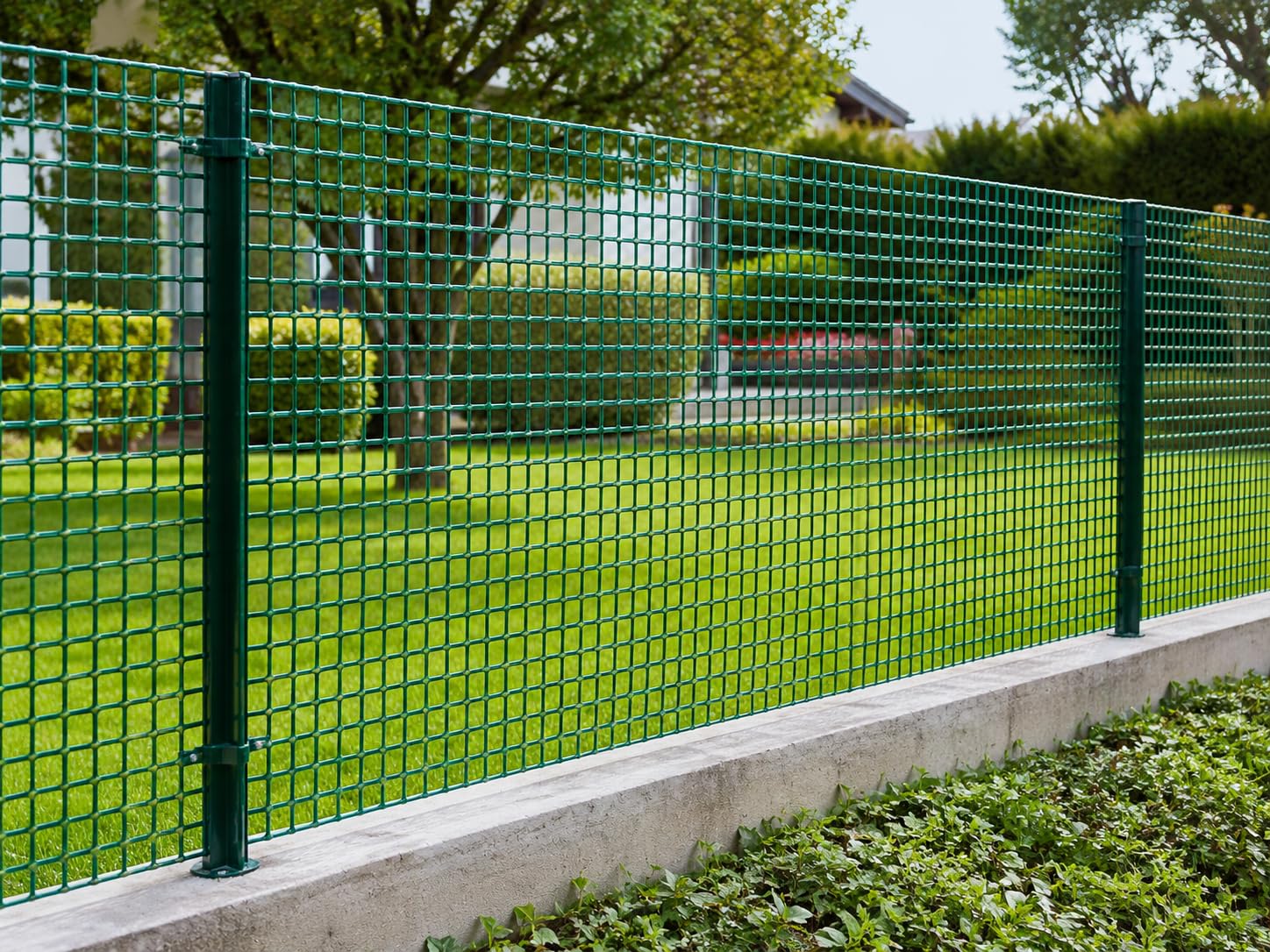 OREWORK Malla Soldada Plastificada Verde, Tela Electrosoldada para Jardín y Cerramientos - 13x13 mm - Ø 1 mm - 1x5 m