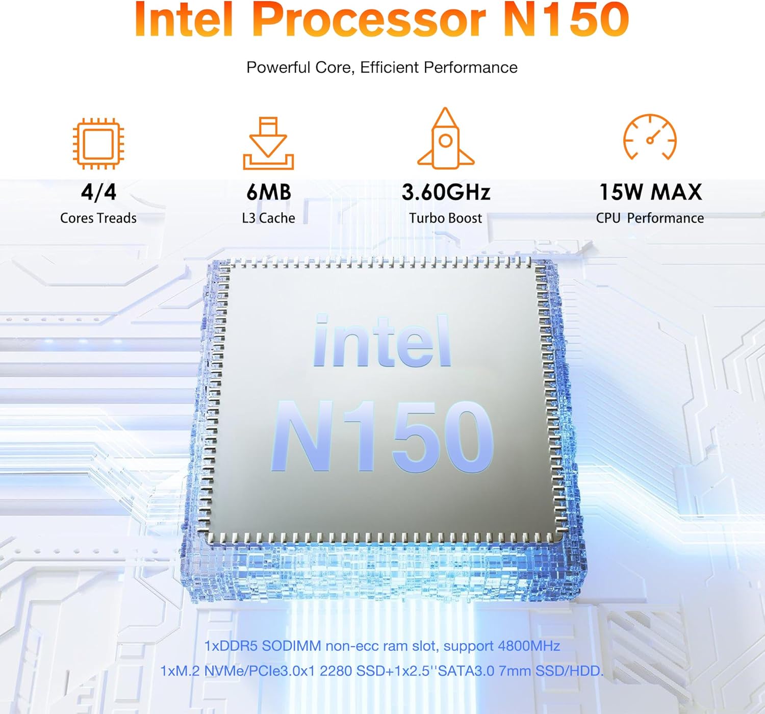 N150 Firewall Mini PC, 32GB DDR5 RAM 1TB SSD Soft Router Computer, 4x2.5GbE i226-V LAN Network Gateway Micro Computer Appliance, Support AES-NI - Image 7