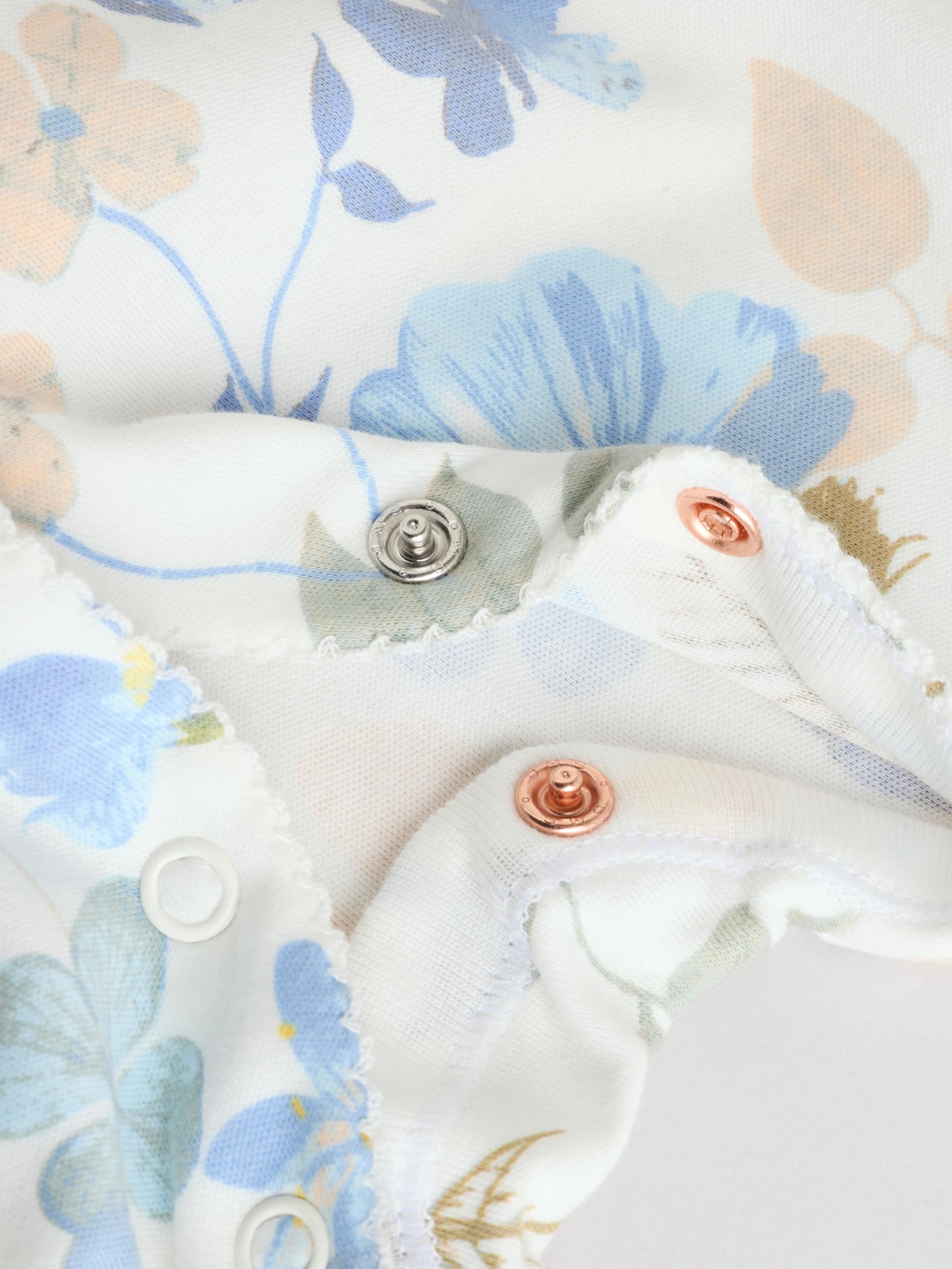 NEXT Bébé Fille Dors-Bien bébé à Fleurs avec col 100% Coton, Lot de 3