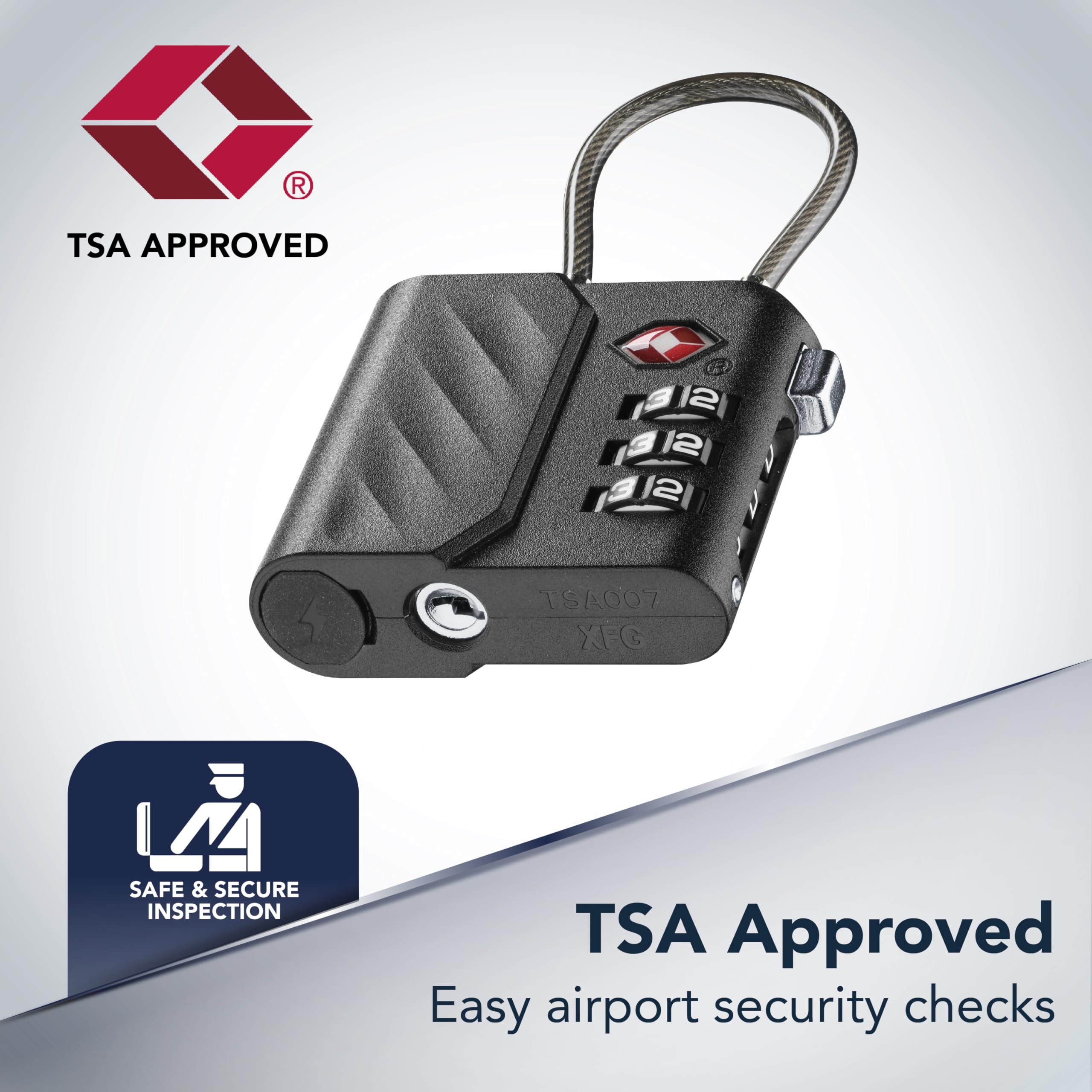 Cellularline Tracy Lock – zintegrowana kłódka z lokalizatorem, z Apple Find My Track, kompatybilna tylko z urządzeniami Apple, certyfikat TSA, szybkie ładowanie USB-C, kolor czarny