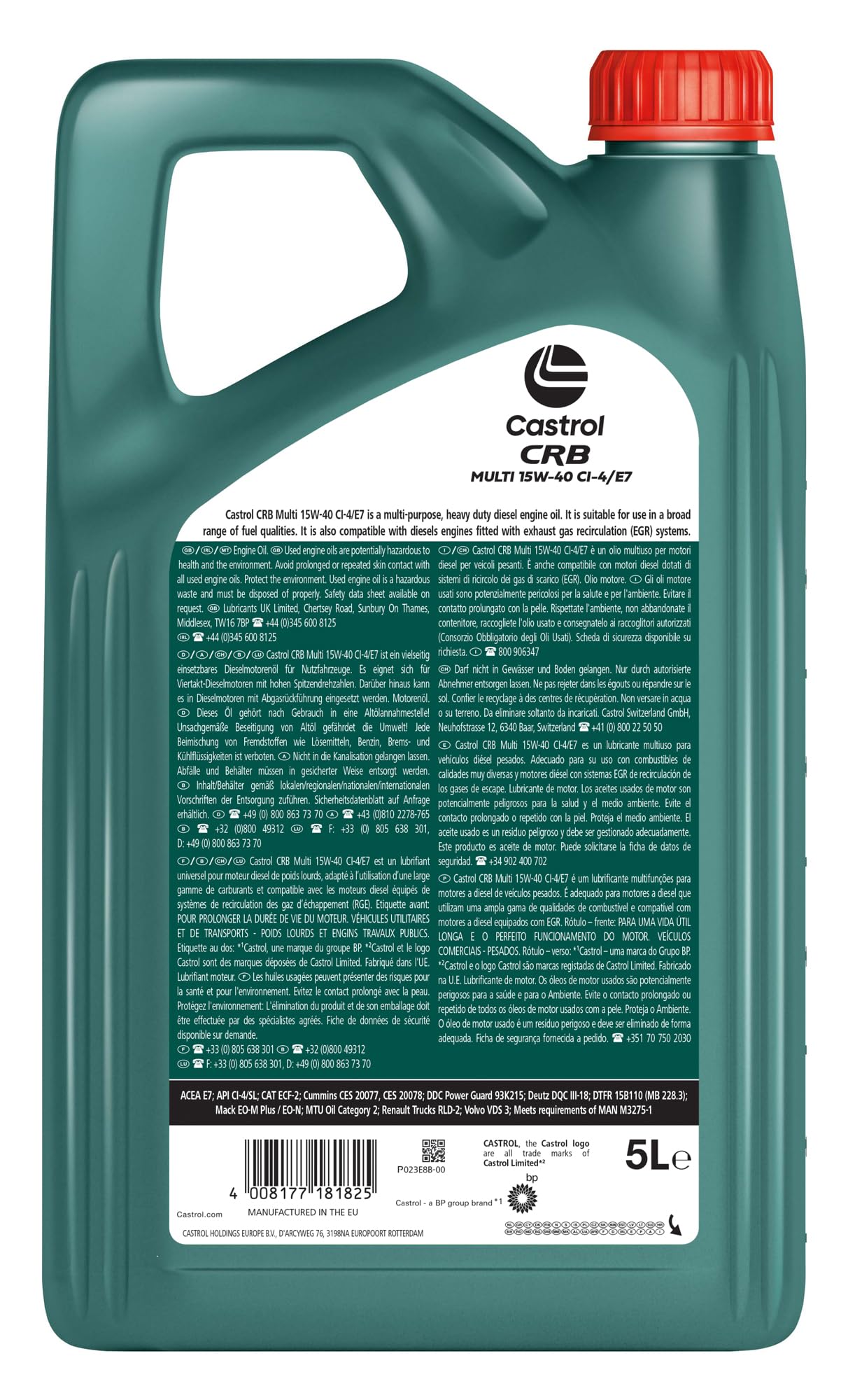 Castrol CRB Multi 15W-40 CI-4/E7 5L