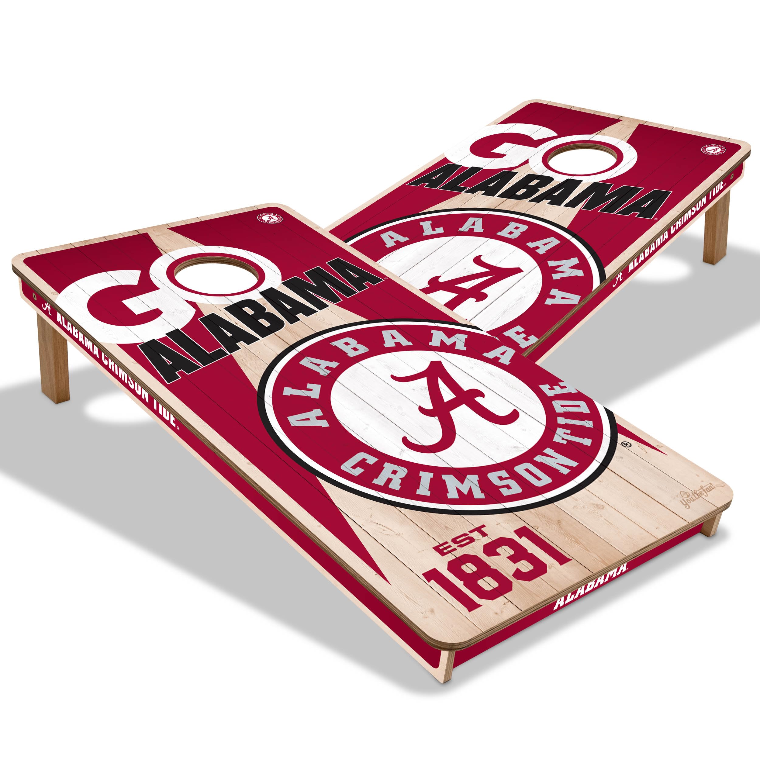 youthefan ncaa 2’ x 4’ professional wood cornhole game