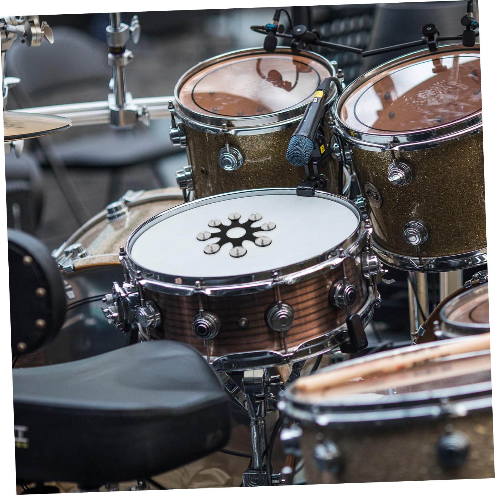 ibasenice 4piezas Cymbal Tambourine Hihat Accesorio De Percusión Placas De Campana Para Batería Para Músicos y Conciertos