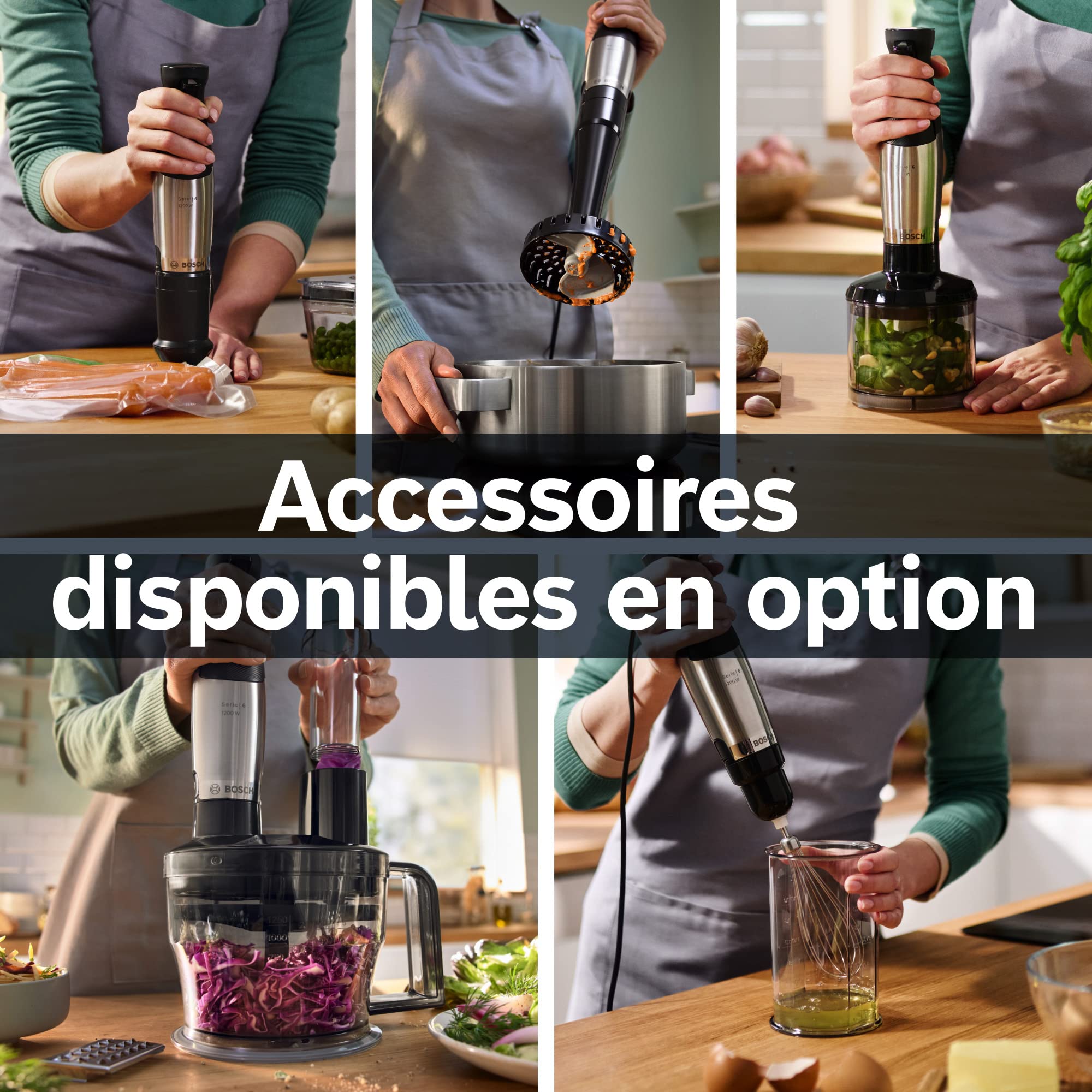 Bosch MSM6M810 ErgoMaster Série 6 - Mixeur plongeant, Bol mélangeur gradué