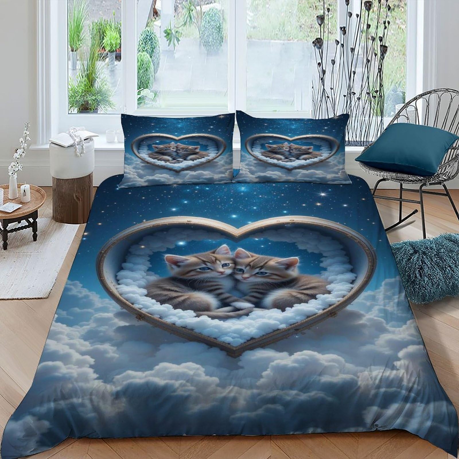 Housse de couette kids animaux pastoraux pour chambre enfant aesthetic