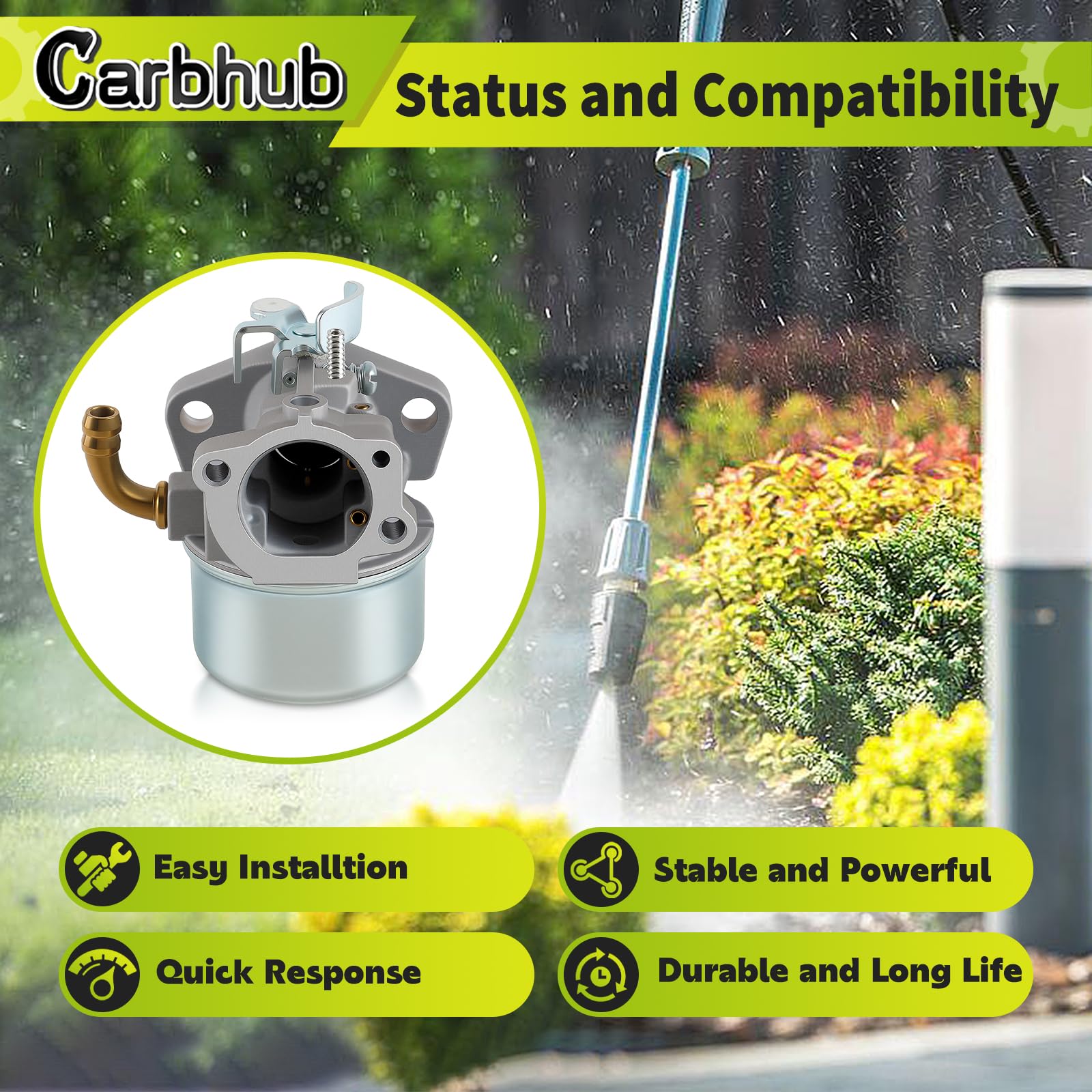 Carburatore Gurdtopo Per Motore Briggs & Stratton – Ricambio Per 591299, 798650, 698474, 791991, Ecc. - Foto 5