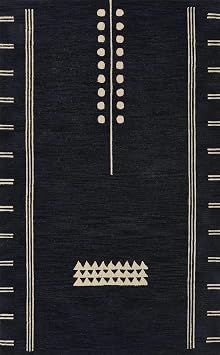 Momeni Simba Wool Hand Tufted Contemporary Indoor Area Rug, Navy, 36" X 56"