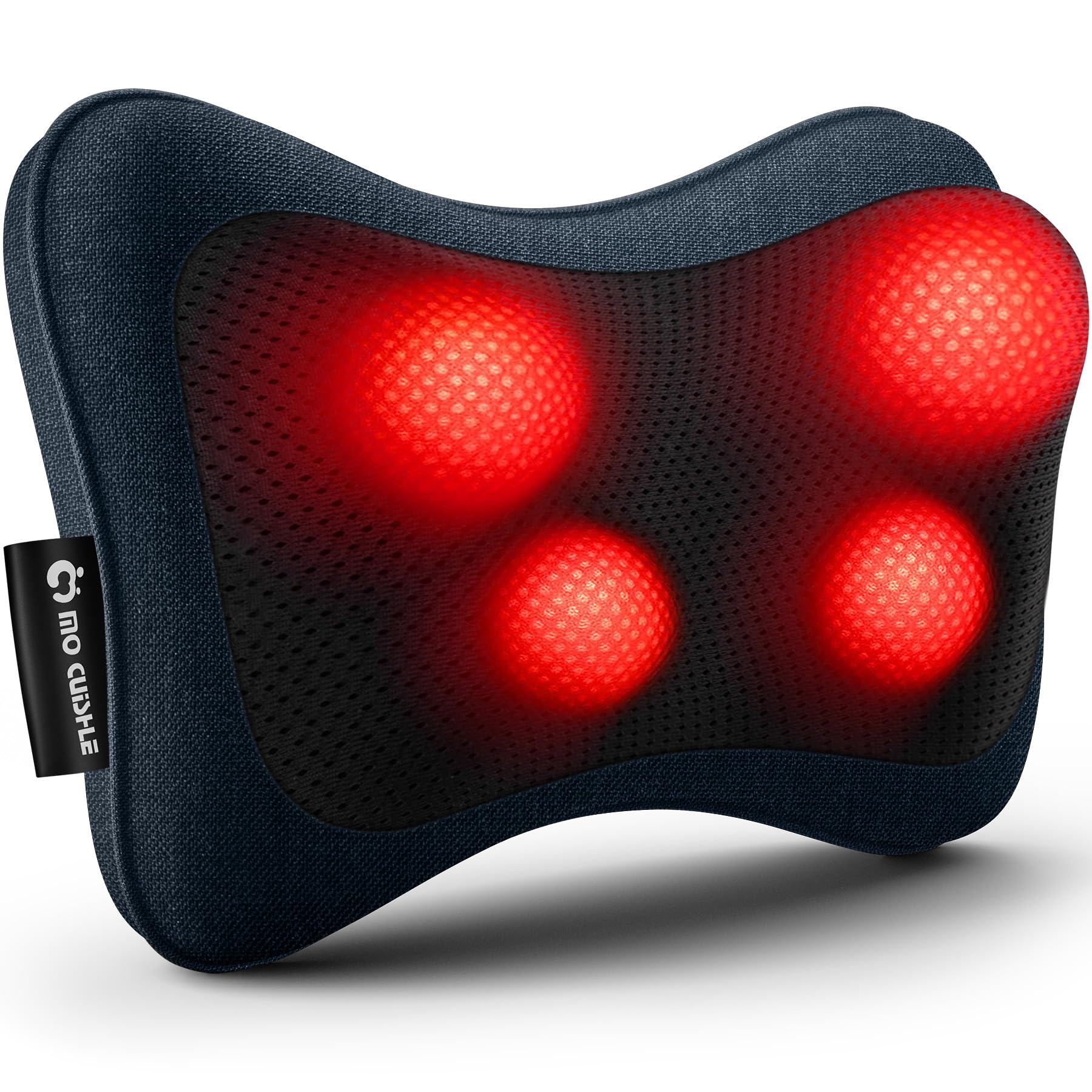 Mo Cuishle Electric Shiatsu Back Massager with Heat - Powerful 3D Kneading for Neck, Shoulder, Lower Back Pain Relief - Ergonomic Design for Home, Office, & Car - Gifts for Women, Men, Mom & Dad