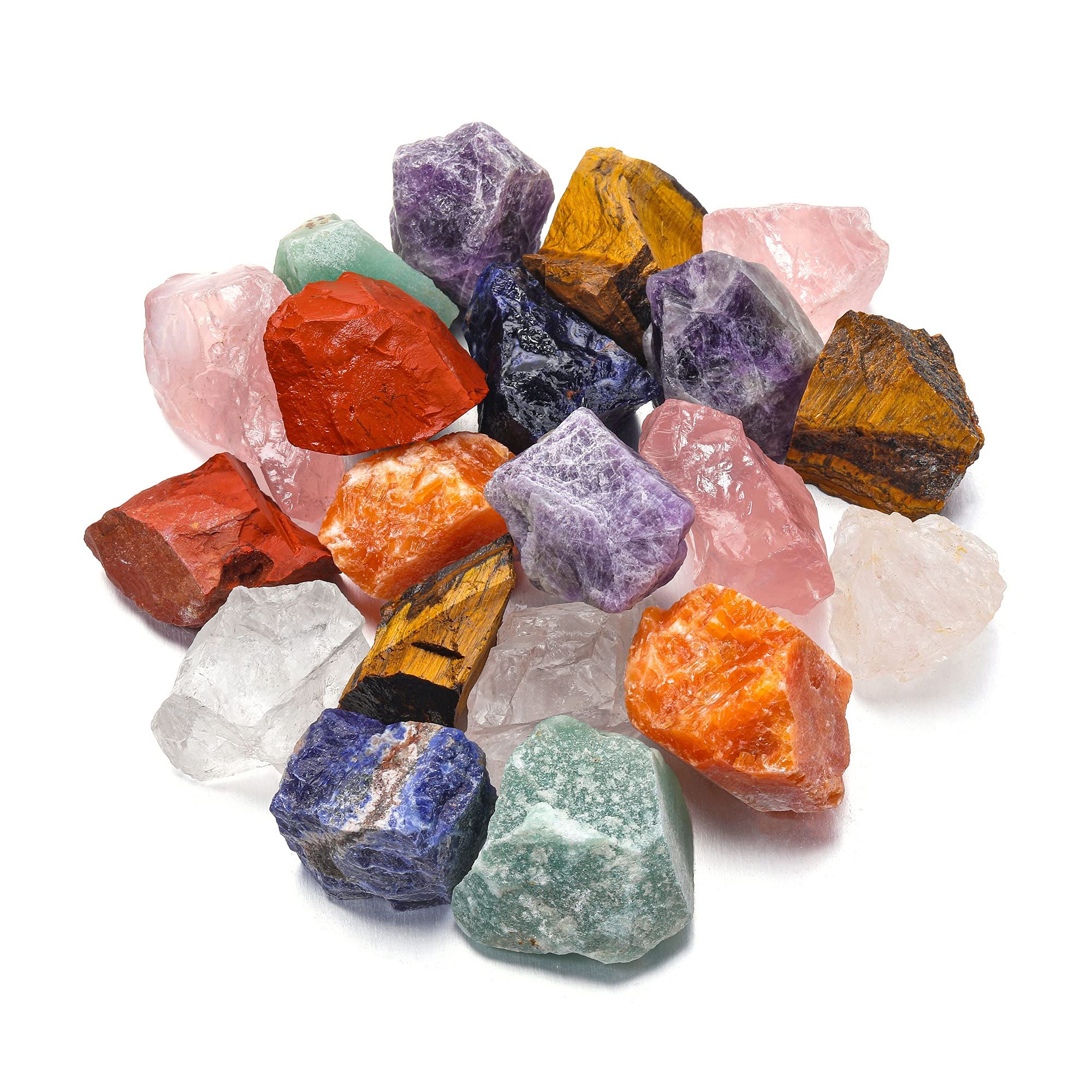 Buy Top Plaza Bulk Healing Crystals Rough Stones Set Large 1" Natural