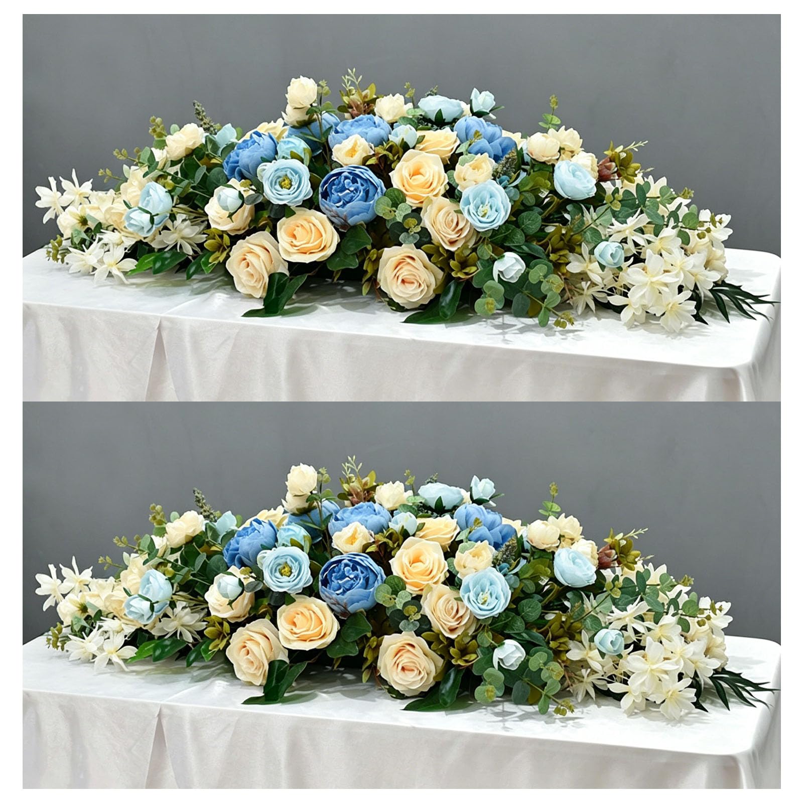 Corporate Event Table Floral, Business Table Centerpiece, Office Meeting Decor, Elegant Artificial Floral Arrangement For Business Occasions, Corporate Events, Meetings(Size:100*40*25cm,Color:D-2 Pcs)